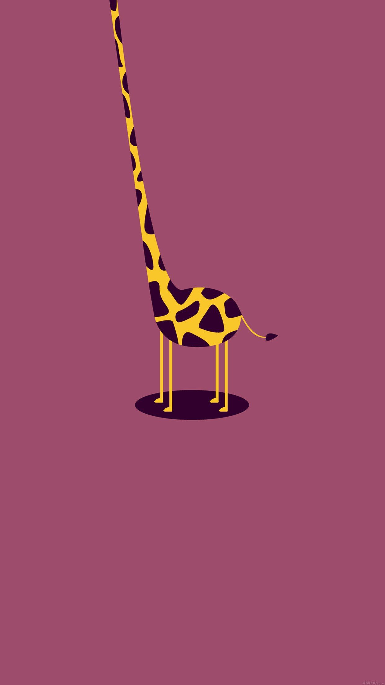 1242x2208 giraffe cute minimal simple iphone 7 wallpaper