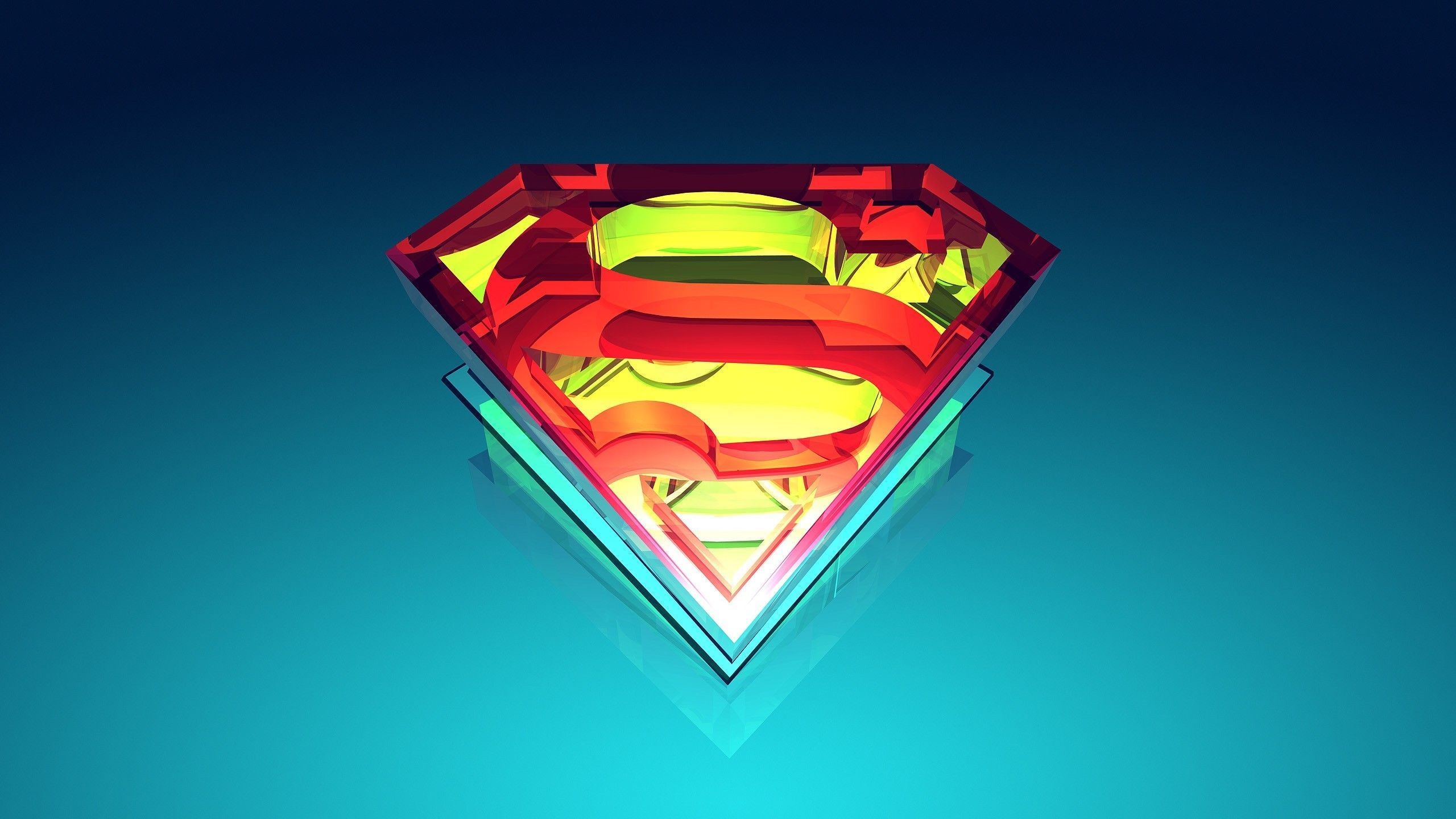 2560x1440 Abstract superman logo wallpaper.