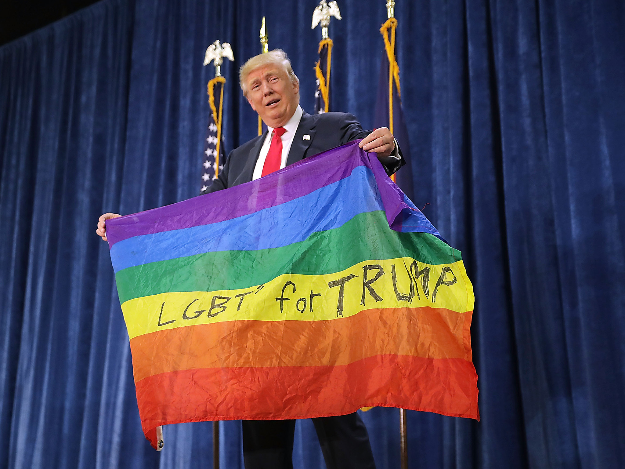 2048x1536 Donald Trump's running mate thought HIV funding could be better spent on  gay conversion therapy – time to put the rainbow flag down | The Independent