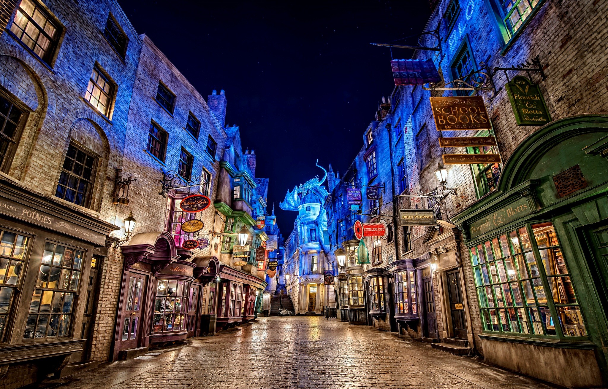 2048x1312 Diagon Alley from Harry Potter at Universal Studios