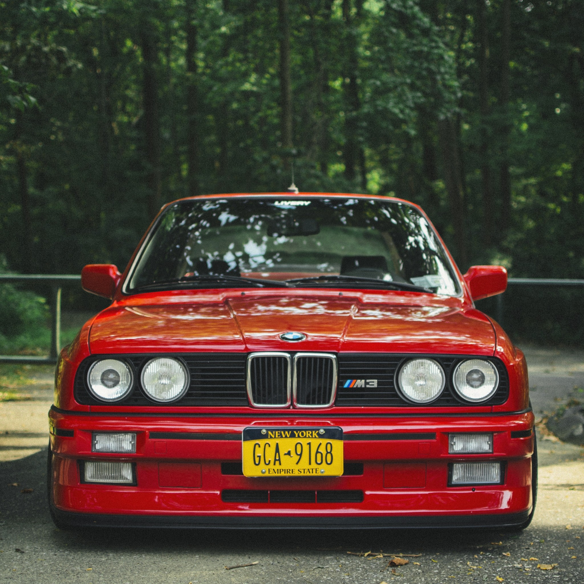 2048x2048 Preview wallpaper bmw, e30, m3, red, tuning 