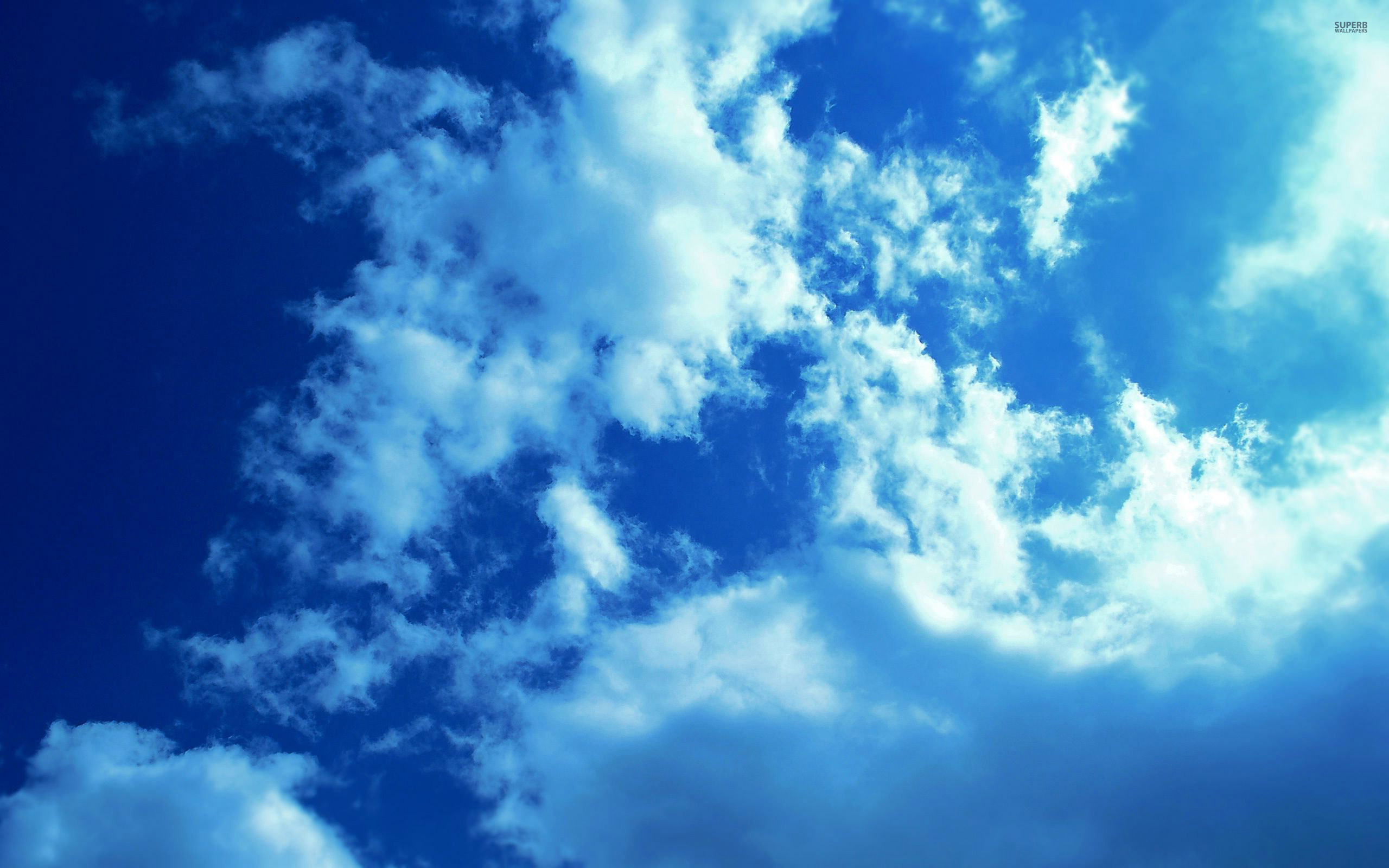 2560x1600 White Clouds And Blue Sky Wallpaper 