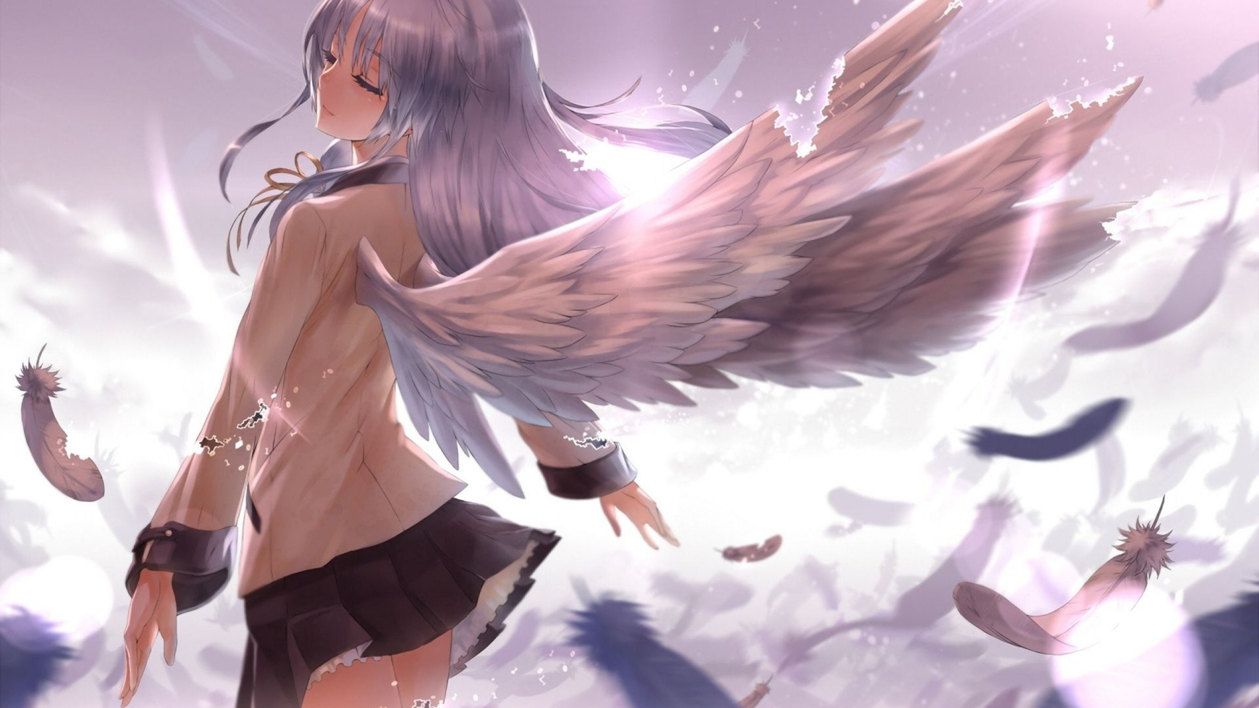 2560x1440 Anime Angel Wallpaper Hd Wallpaper