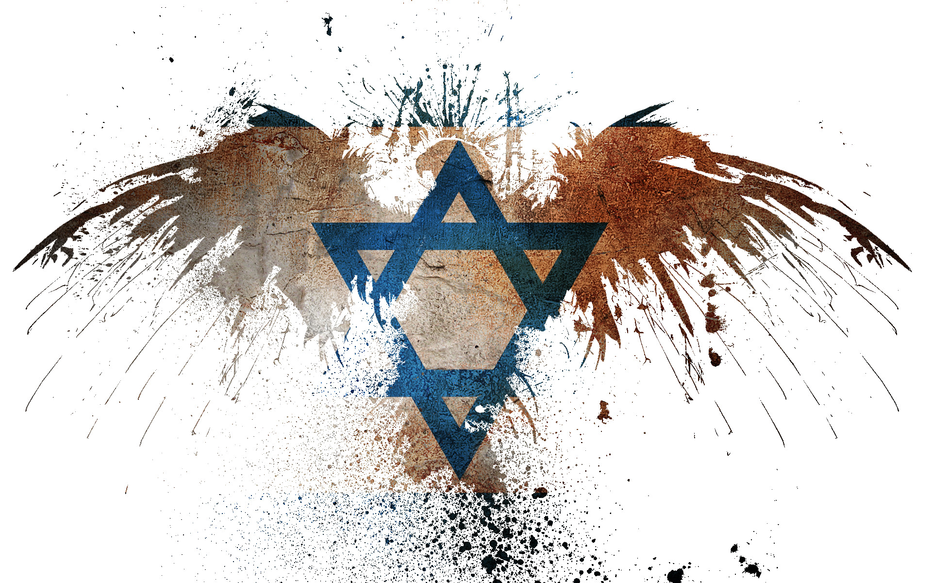 1920x1200 General  Israel eagle Star of David grunge