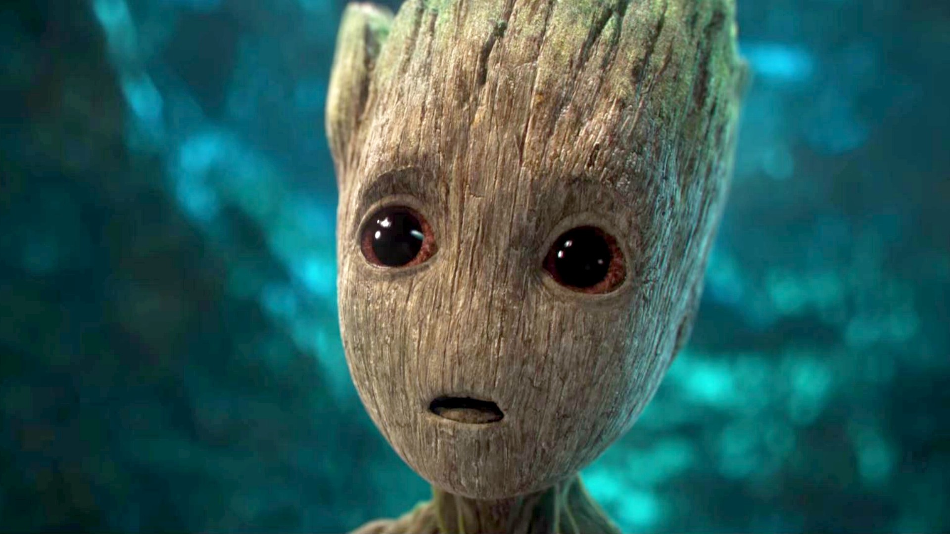 1920x1080 Groot is pretty much the mascot to Guardians of the Galaxy now. After the  initial introduction of an angry baby Groot from the teaser trailer for the  second ...