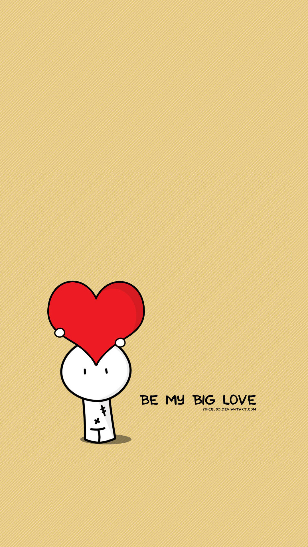 1080x1920 Be My Big Love Valentines Illustration #iPhone #6 #plus #wallpaper