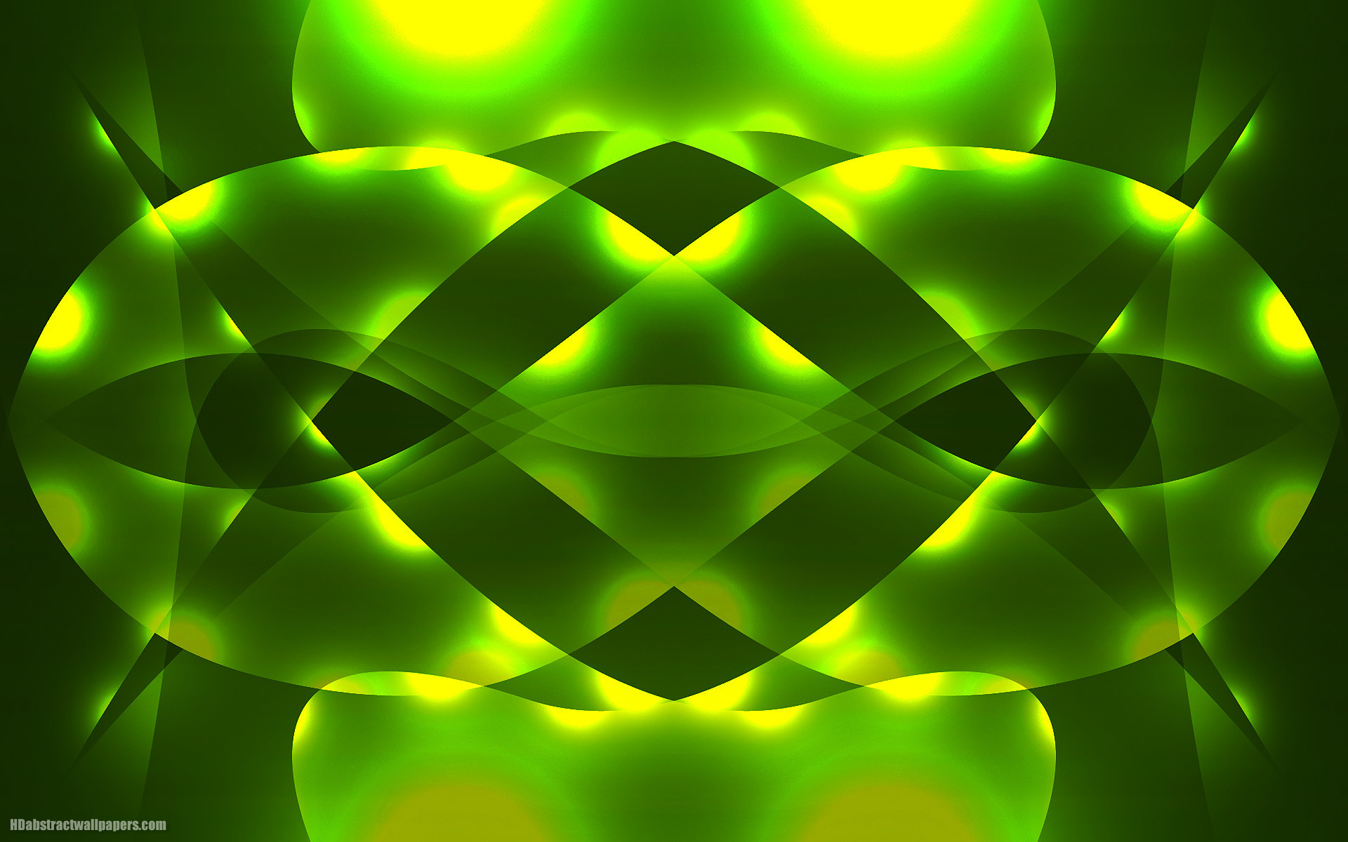 1920x1200 Green abstract background with lights