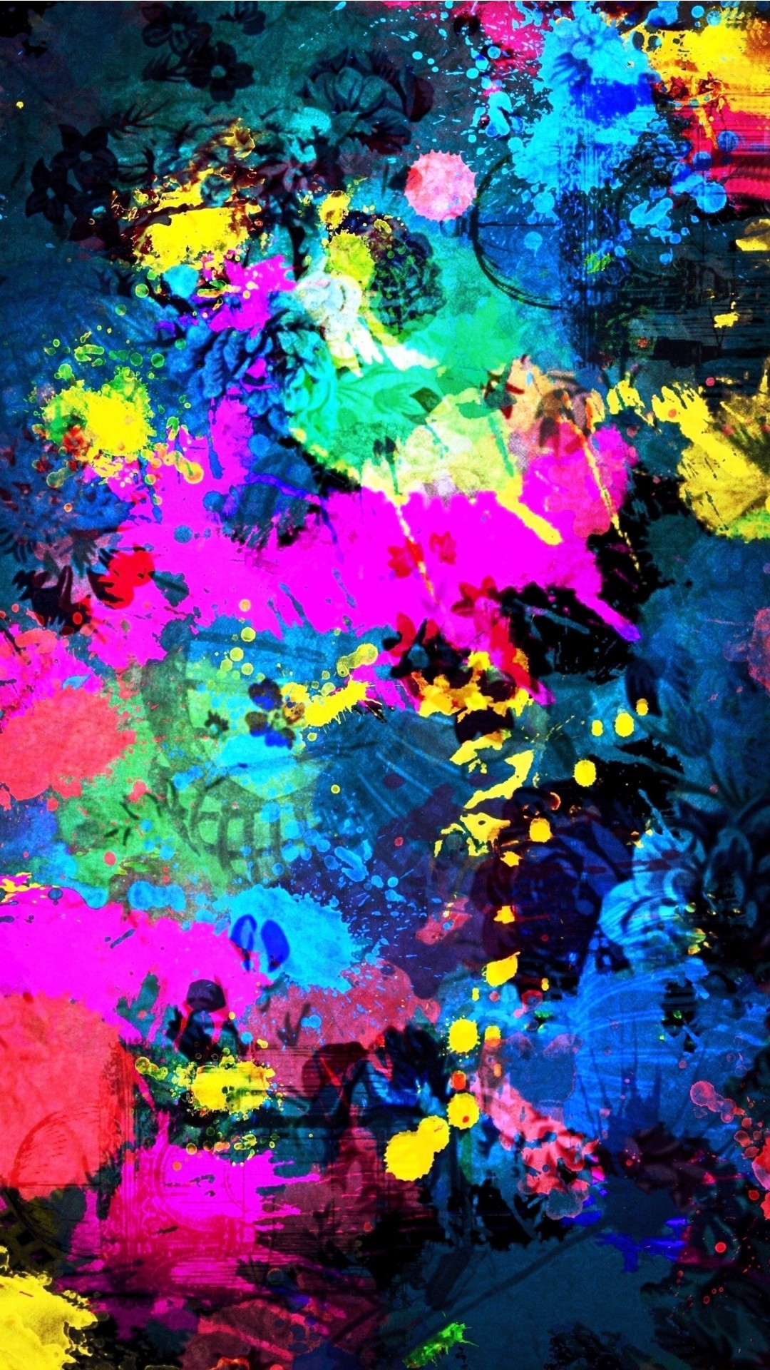 1080x1920 Tap image for more beautiful iPhone background! Colorful Splatter Splash -  @mobile9 | Wallpapers