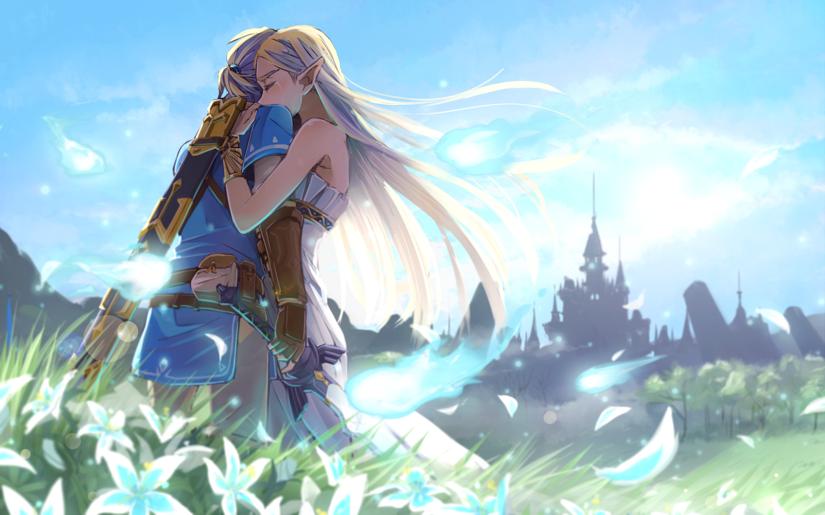 2800x1750 The Legend Of Zelda Romantic Love Artwork