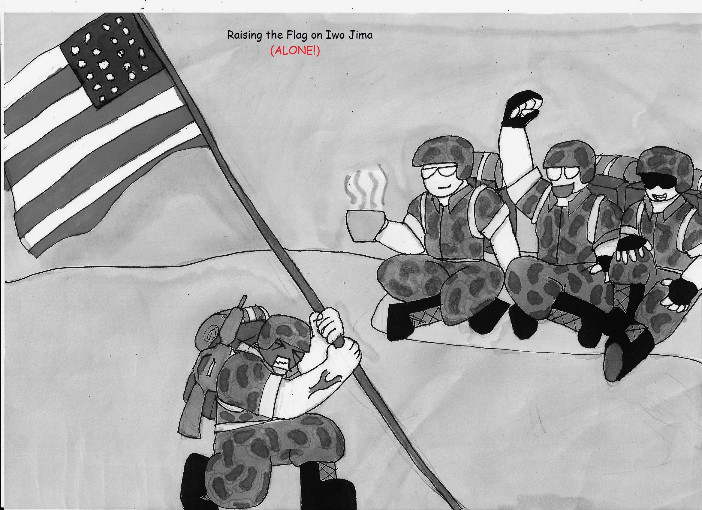 2339x1700 ... Raising the Flag on Iwo Jima by Mrblinblingboss