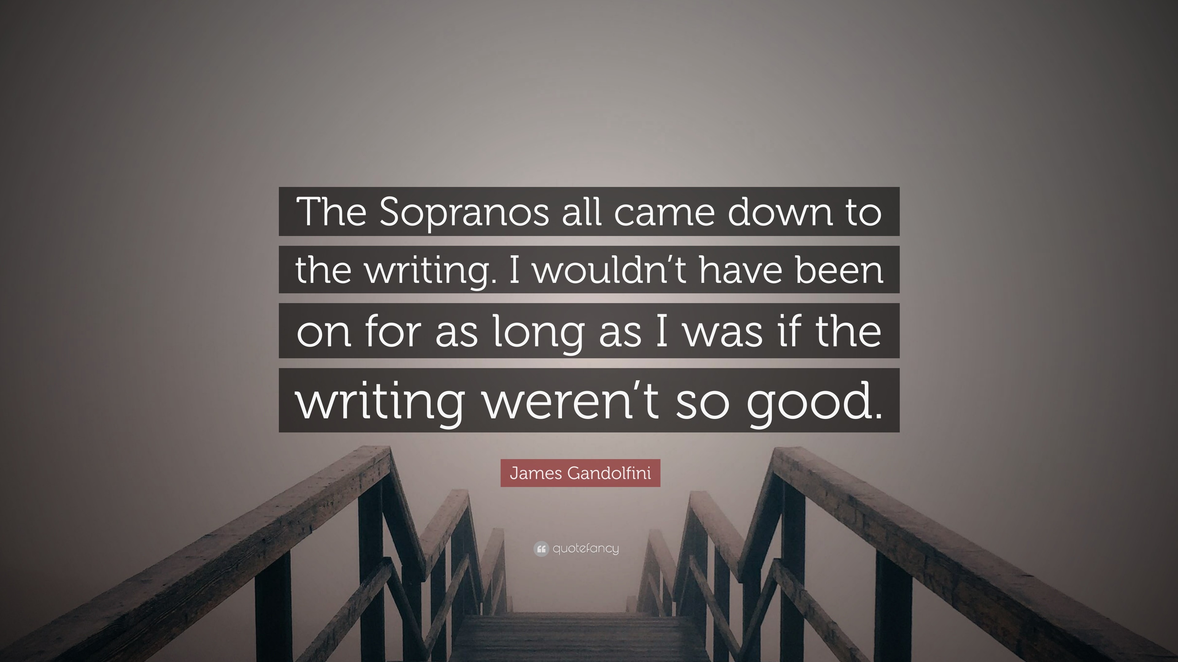 3840x2160 James Gandolfini Quote: “The Sopranos all came down to the writing. I wouldn