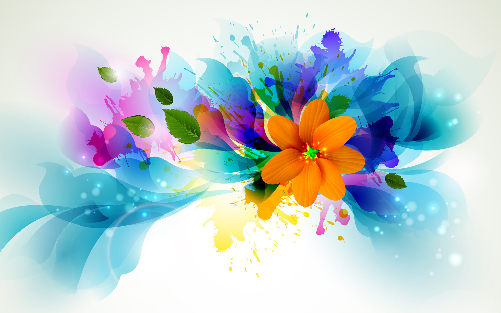 1920x1200 Bright Colored Flowers Wallpaper