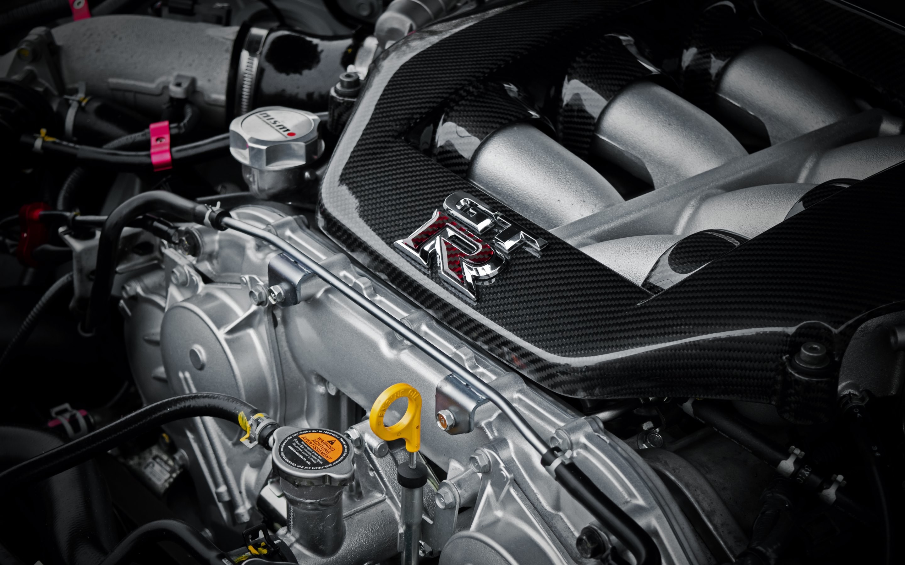 2880x1800 4K HD Wallpaper: Nissan GTR Engine