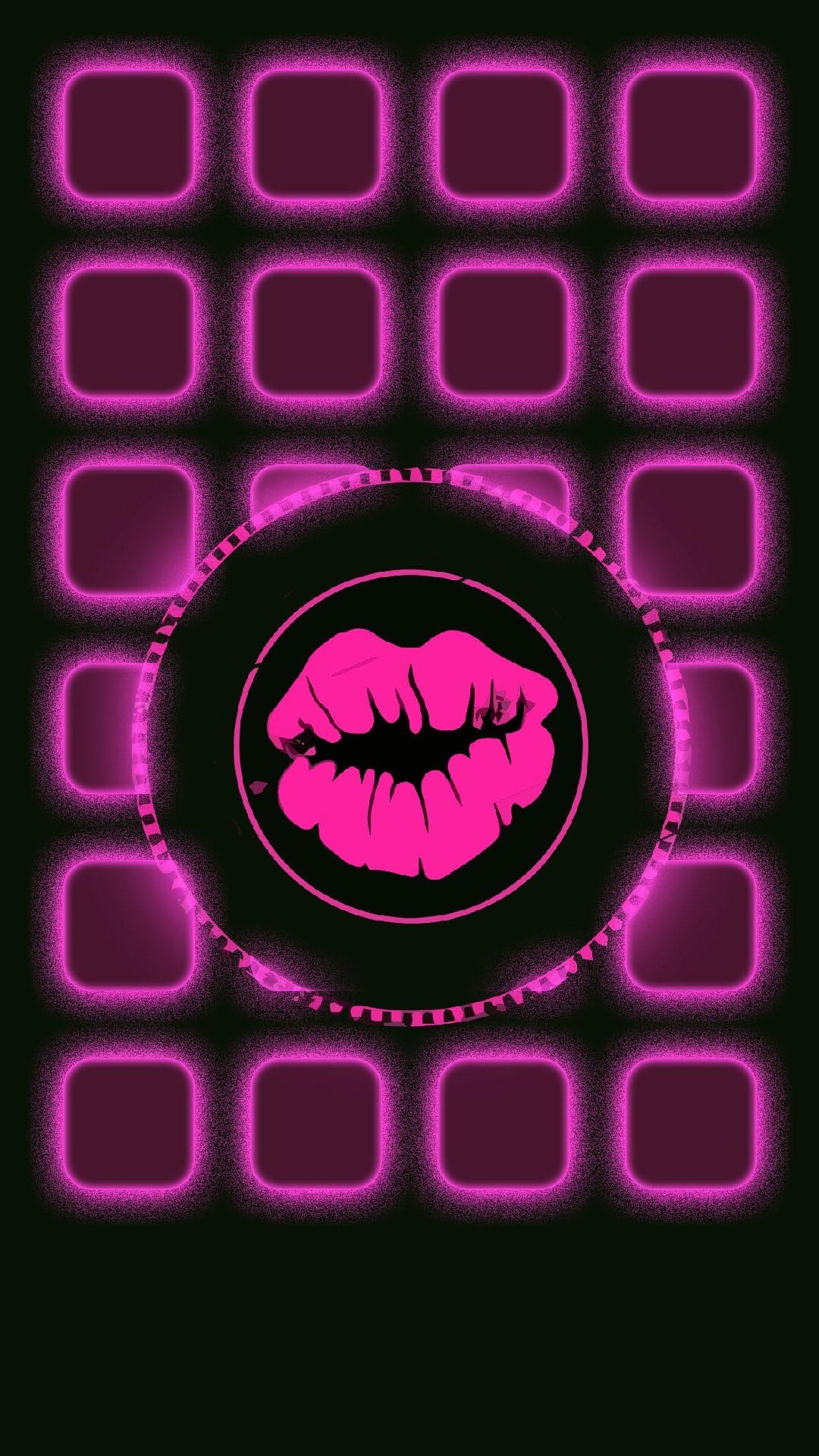 1080x1920 Shelves Lip Imprint Pink Neon Icons Girly