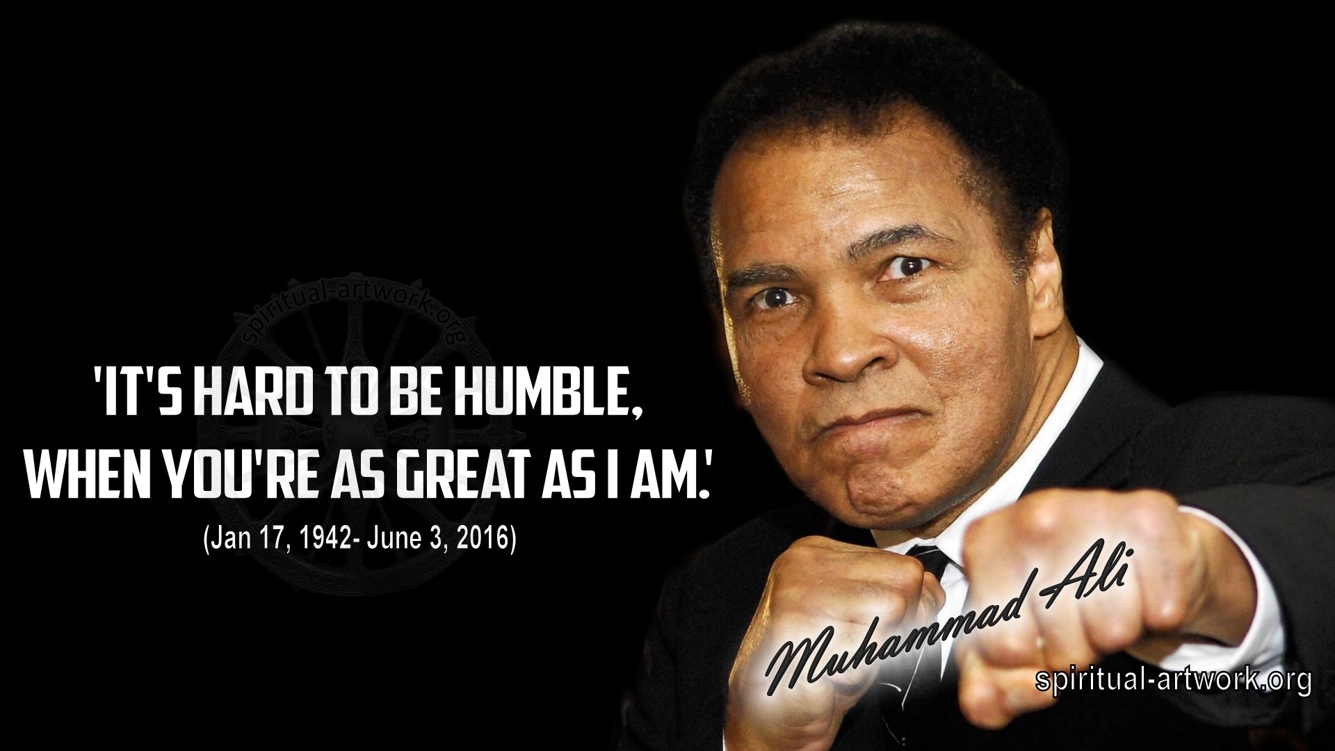 1920x1080 Muhammad Ali- Its Hard to be Humble when you're as great as I