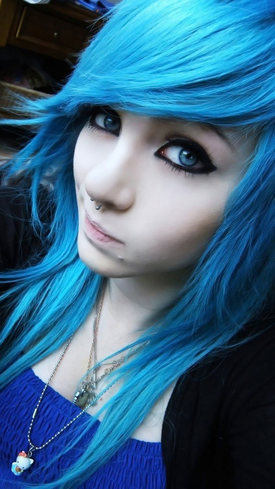 1080x1920 Girl iphone wallpaper amber mccrackin girl blue hair
