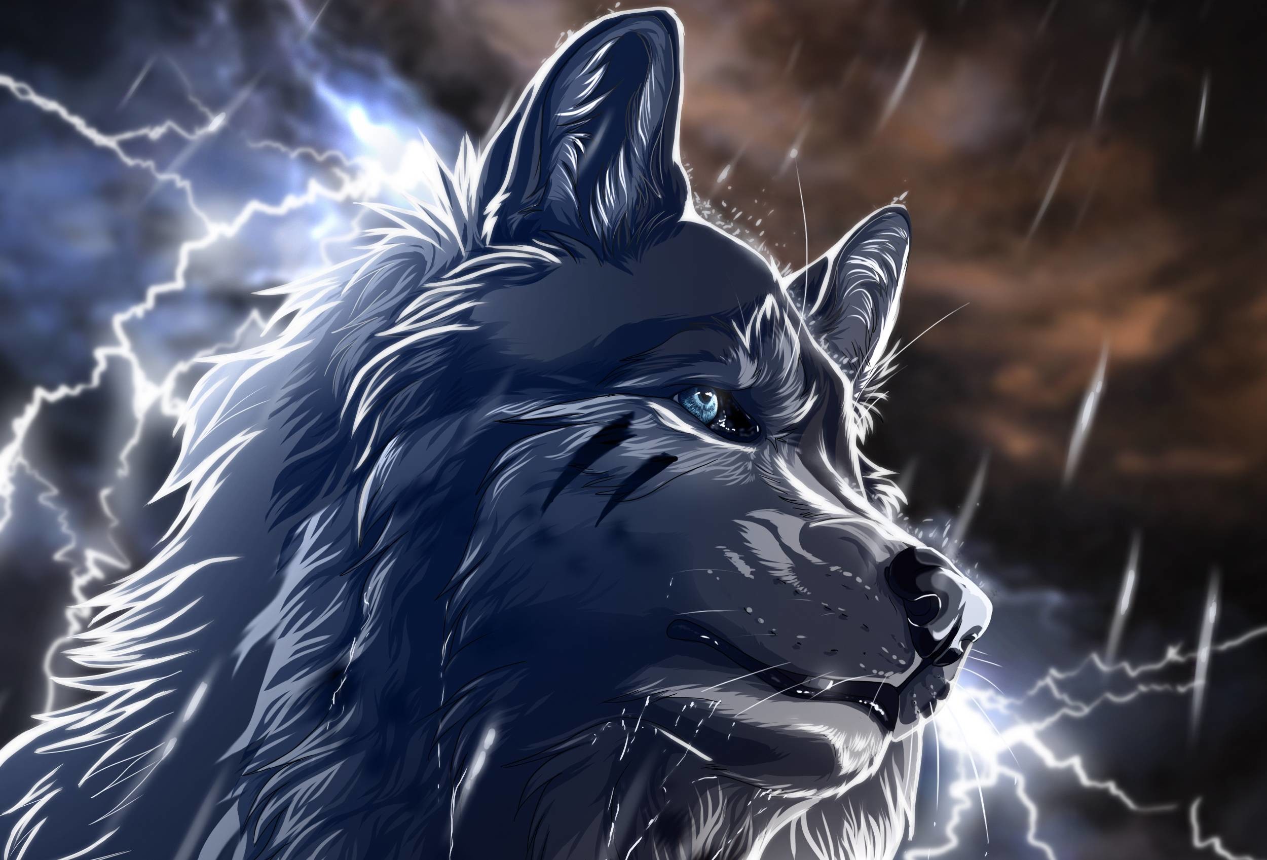 2500x1697 animated wolf wallpaper