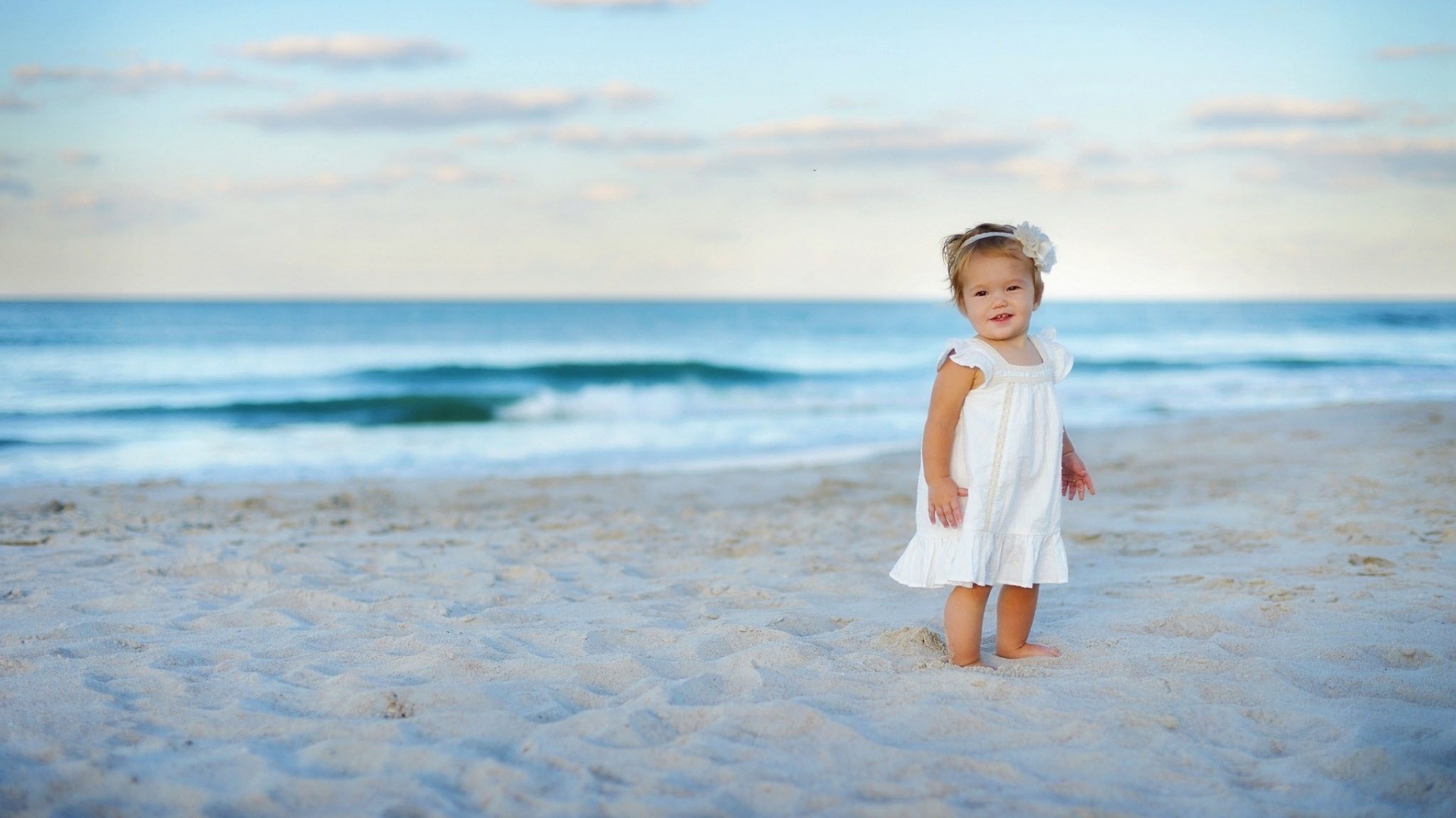 1920x1080 children beach little girl baby Wallpapers HD / Desktop and Mobile  Backgrounds