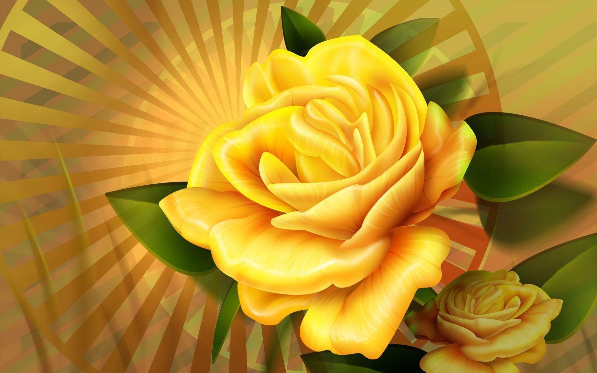1920x1200 Wallpapers For > Yellow Roses Background