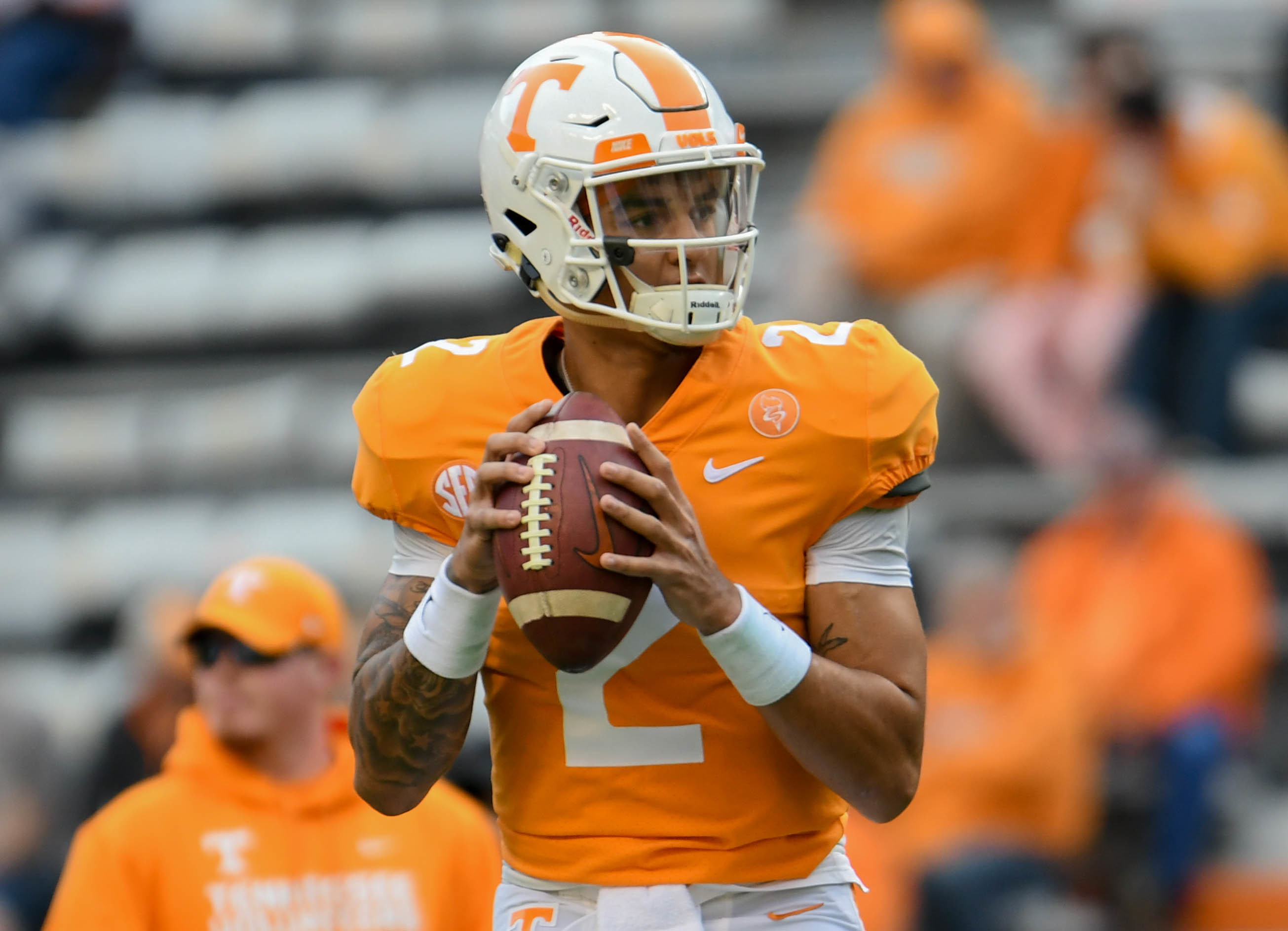 2610x1887 Jeremy Pruitt on the Tennessee quarterback battle: 'We may play both guys'