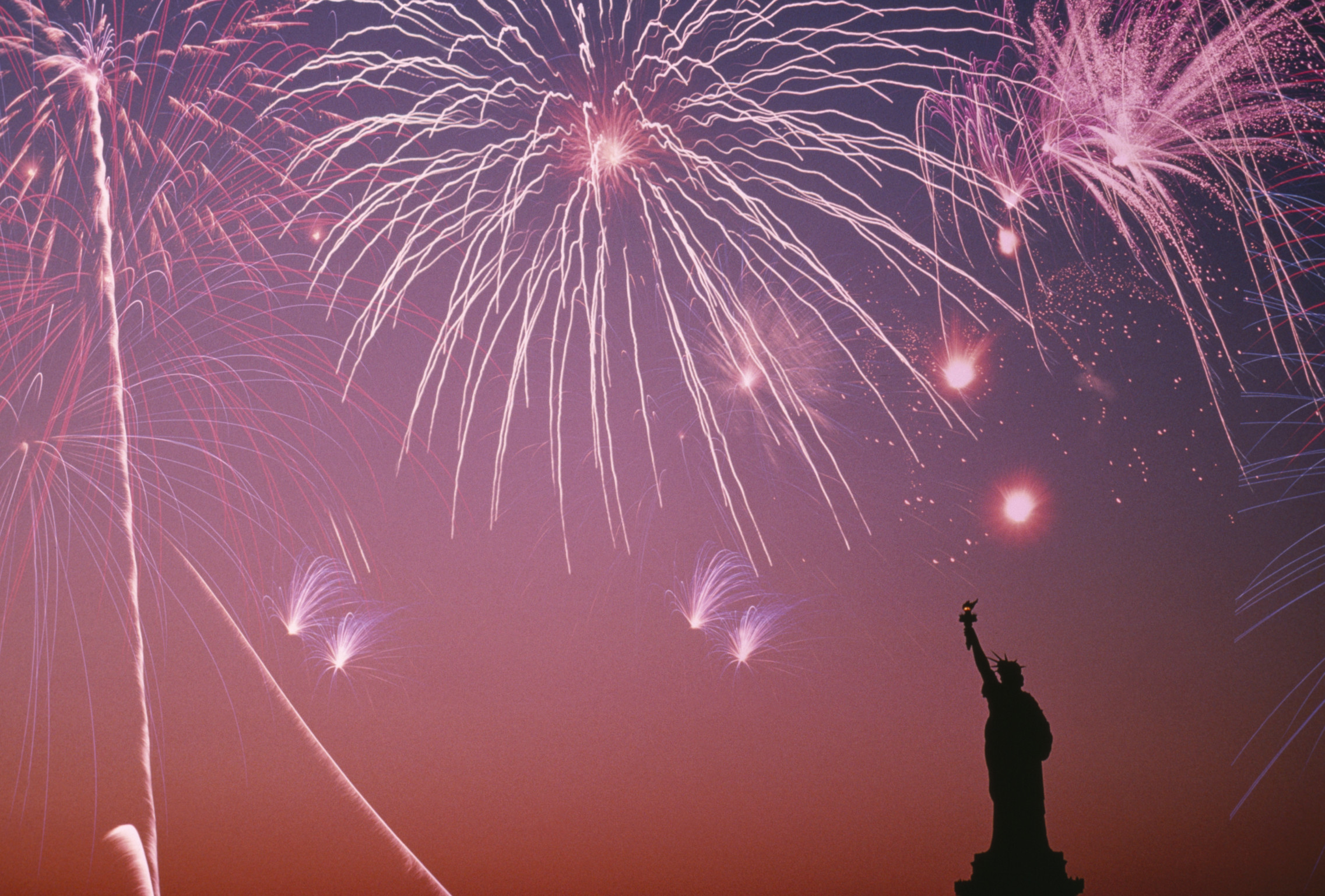 2273x1538 Click for larger Patriotic Desktop Wallpaper Background Statue of Liberty  Fireworks