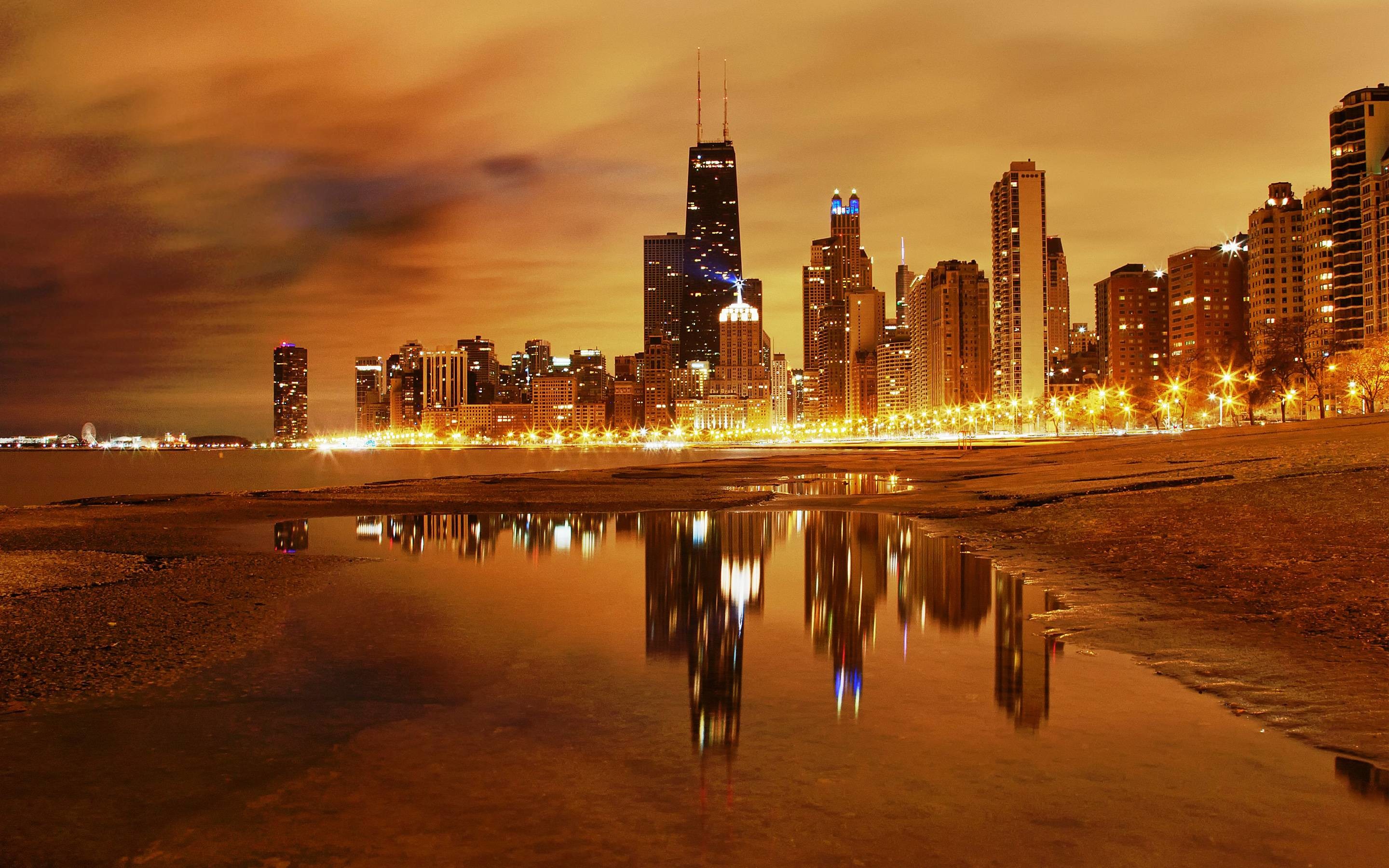 2880x1800 Chicago City Skyline Wallpaper