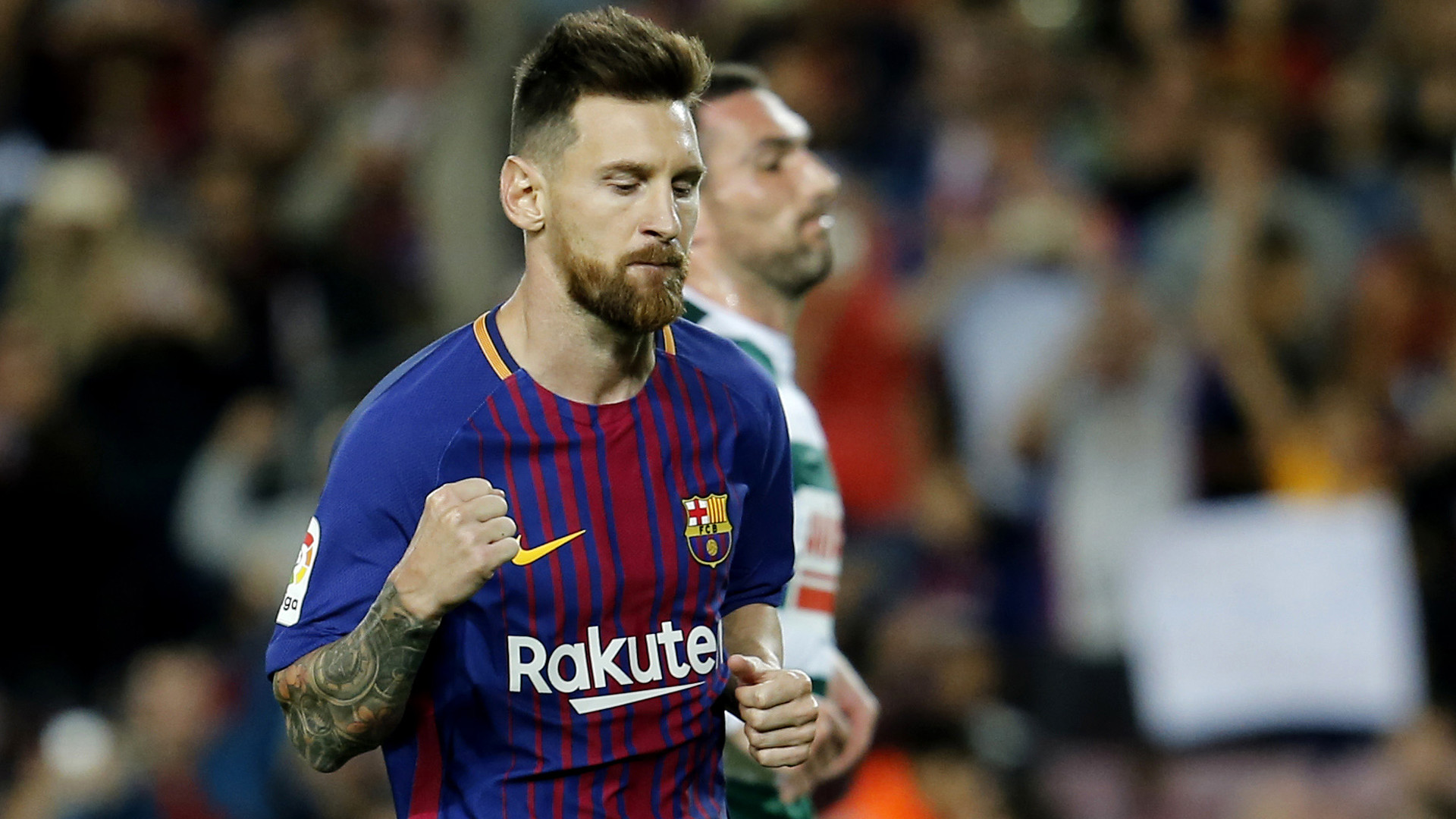 1920x1080 Watch Messi score his 39th hat-trick for Barcelona as he grabbed four goals  in the 6-1 rout of Eibar on September 19