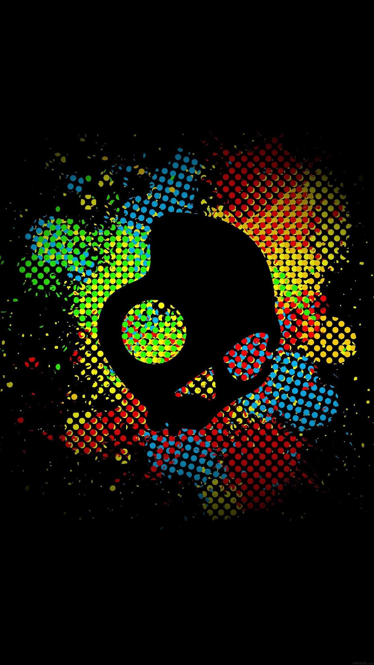 1242x2208 Skull Candy Logo Dark Art Illust