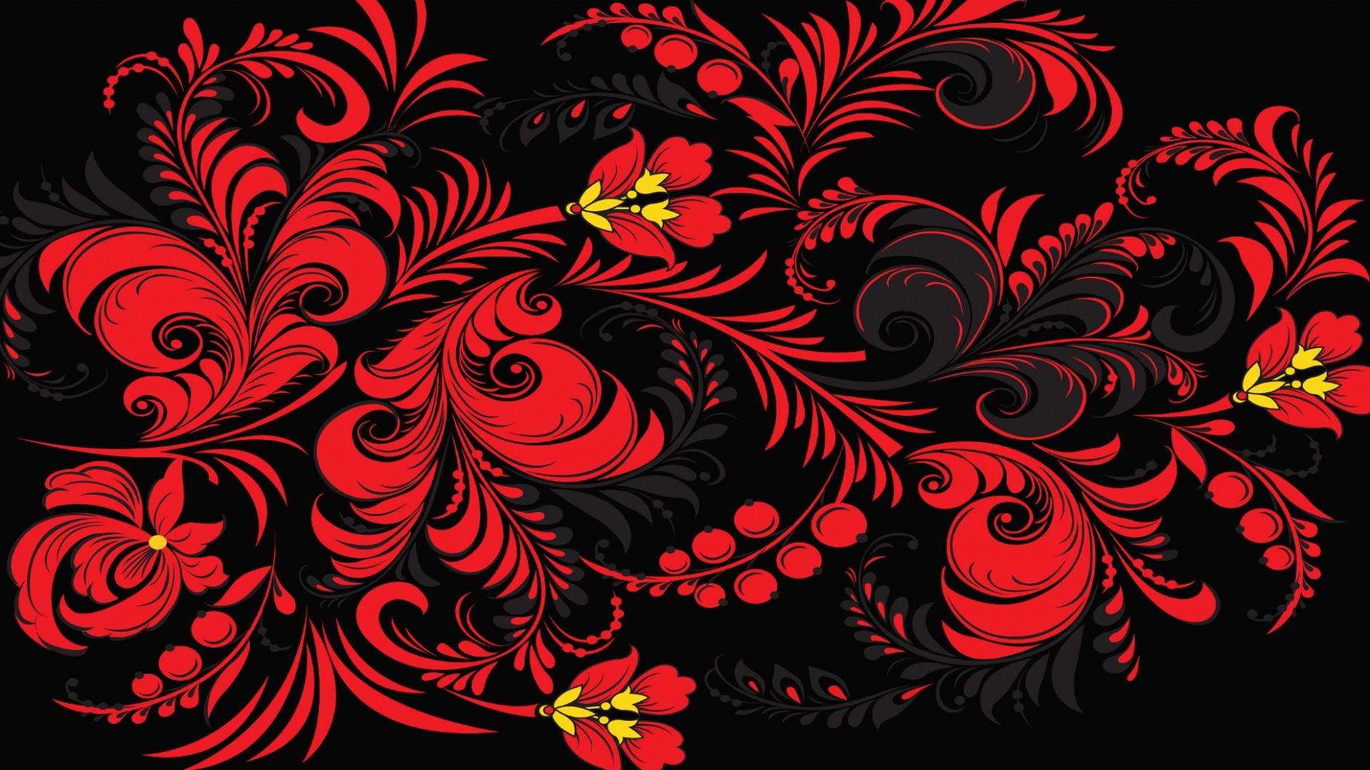 1920x1080 Preview wallpaper khokhloma, pattern, color, background, russia, texture  