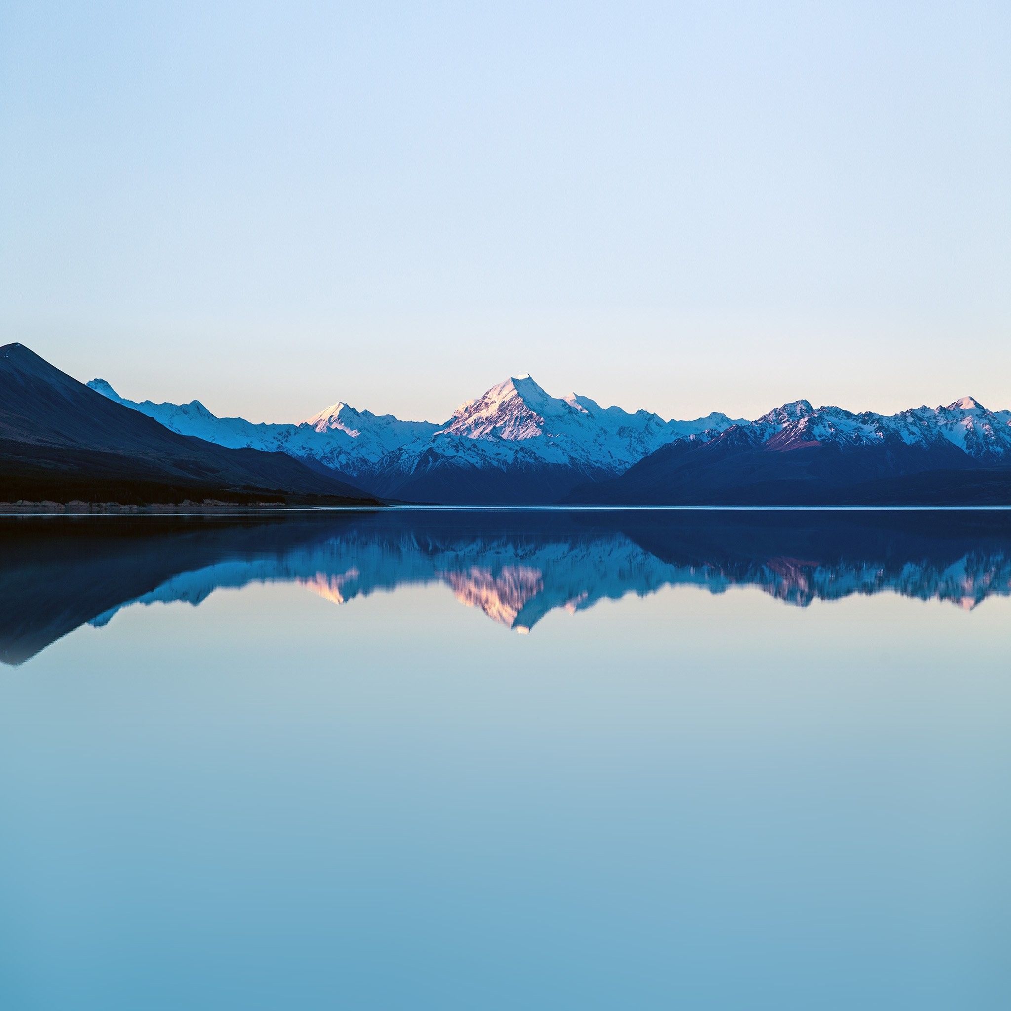 2048x2048 1743 2: Reflection Lake Blue Mountain Water River Nature iPad Air wallpaper
