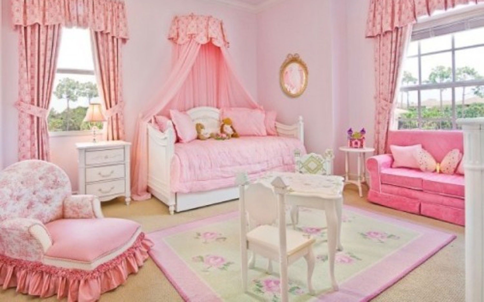 1920x1200 girls pink bedroom ideas - room design ideas for home design ideas