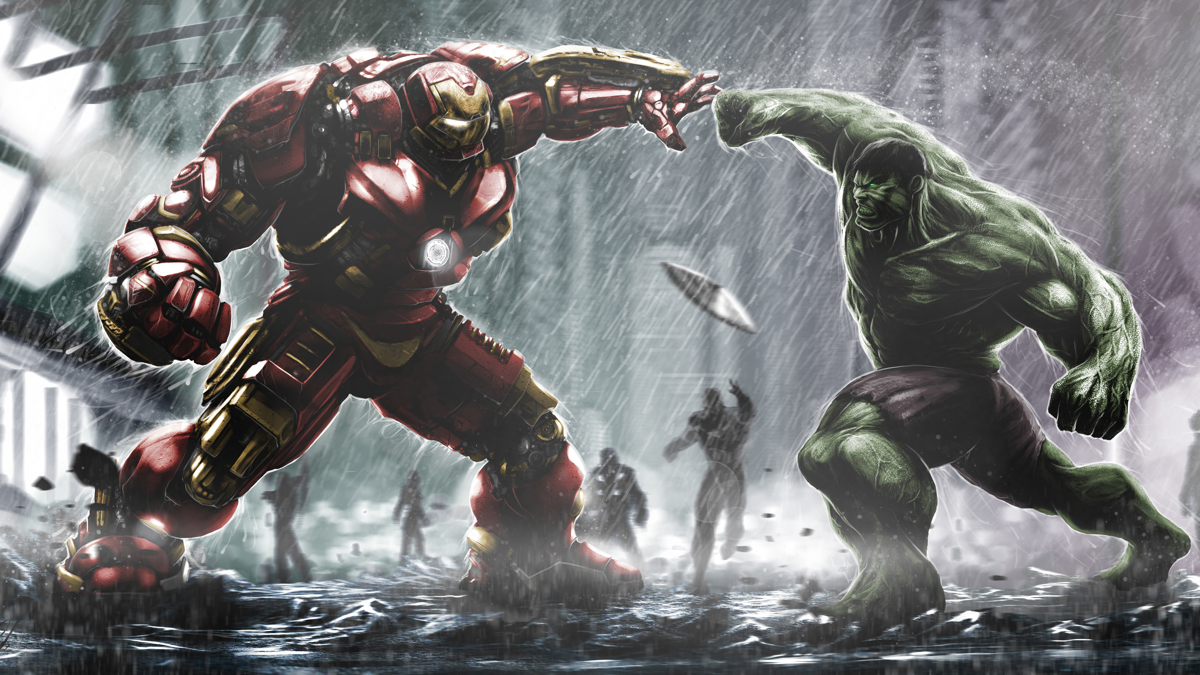 3840x2160 Hulkbuster Ironman Vs Hulk Wallpapers HD Wallpapers 