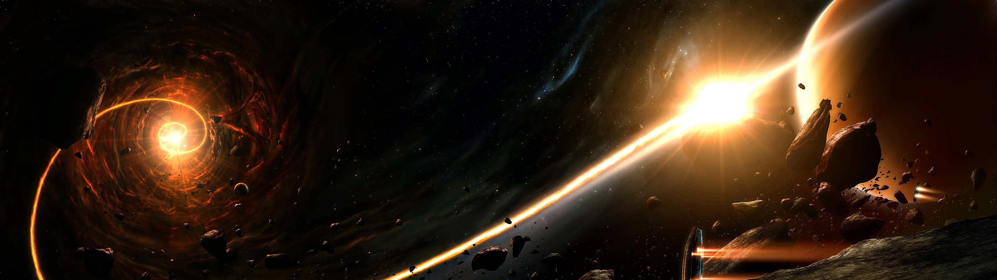 3840x1080 Dual monitor wallpapers - mostly space themed - Album on Imgur