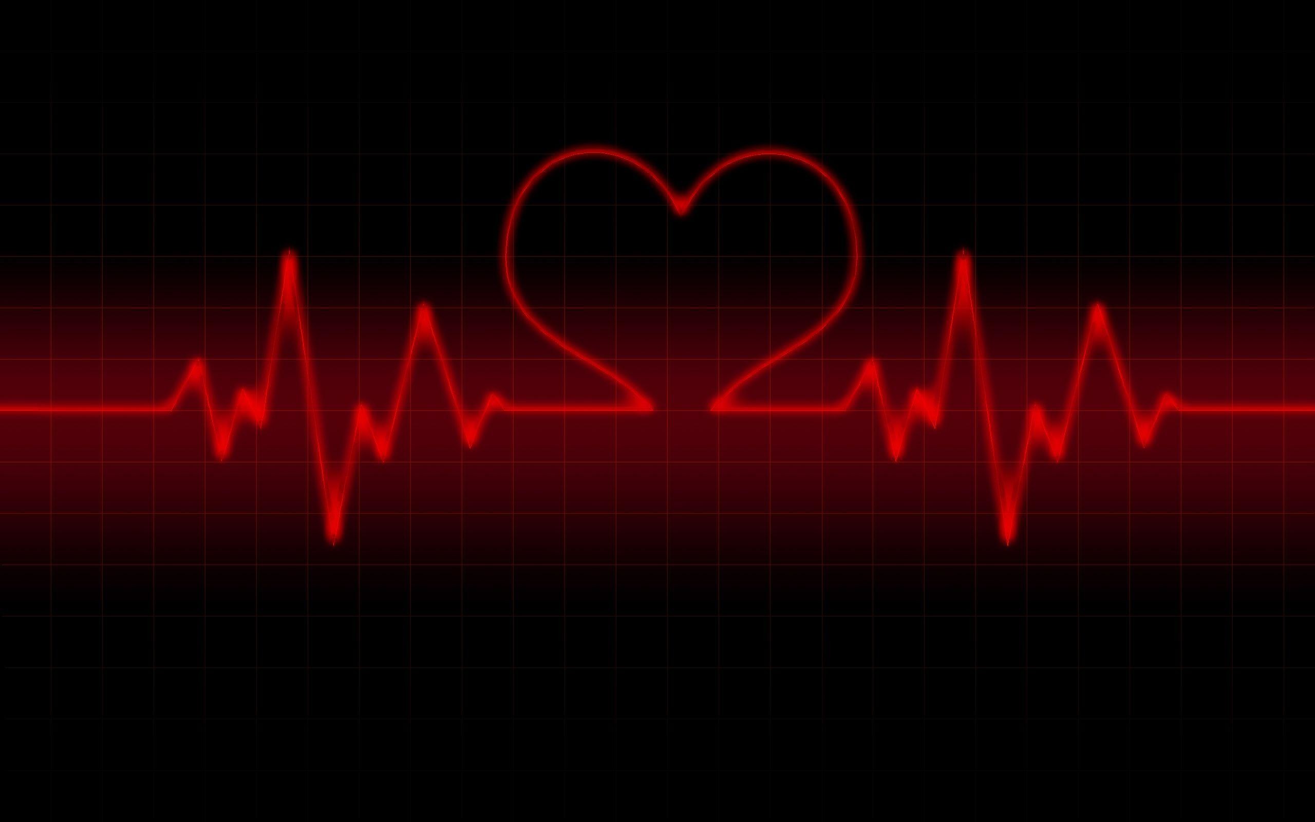 2560x1600 Red Heart With Black Background - Viewing Gallery