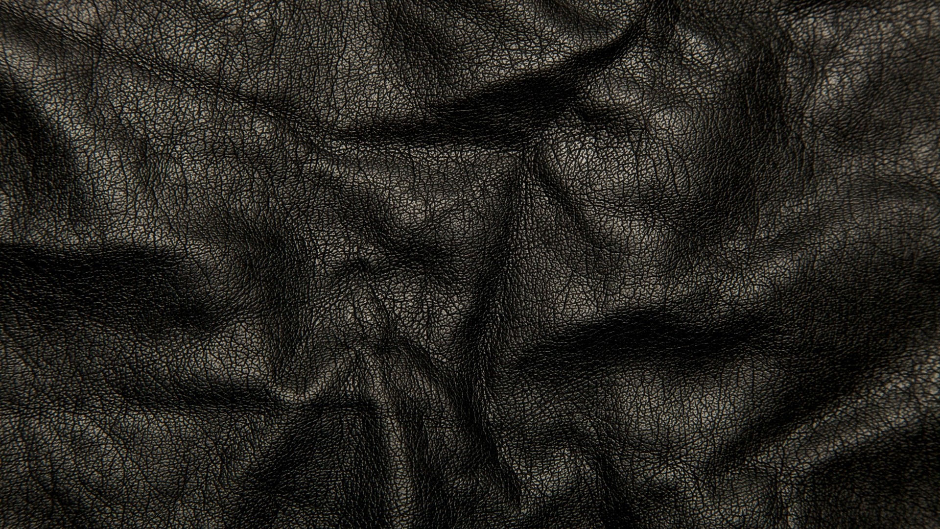 1920x1080 Preview wallpaper leather, black, background, texture, wrinkles, cracks  