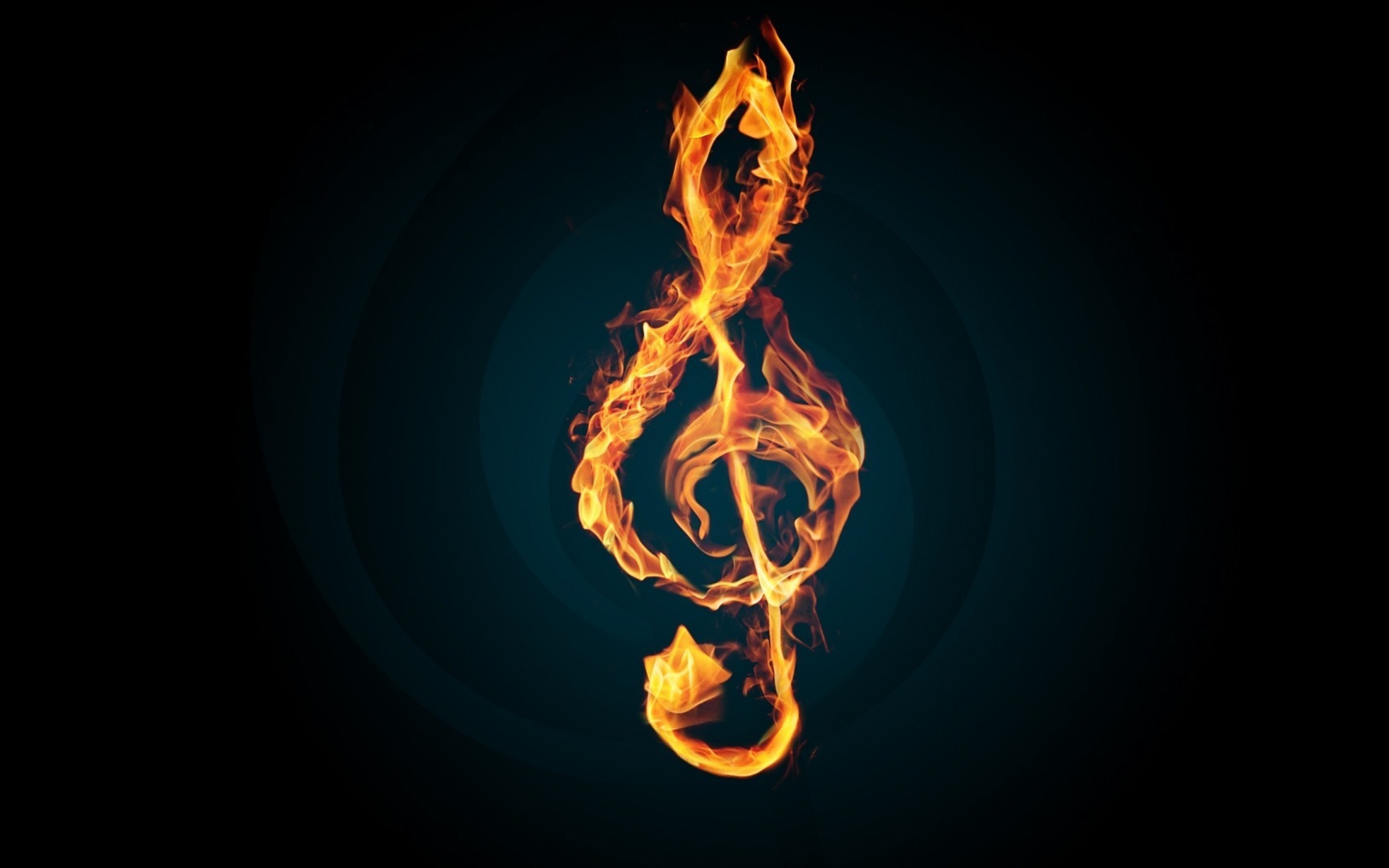 2880x1800 Fire Music Notes Animated Black Wallpaper HD Free #38299020 Wallpaper
