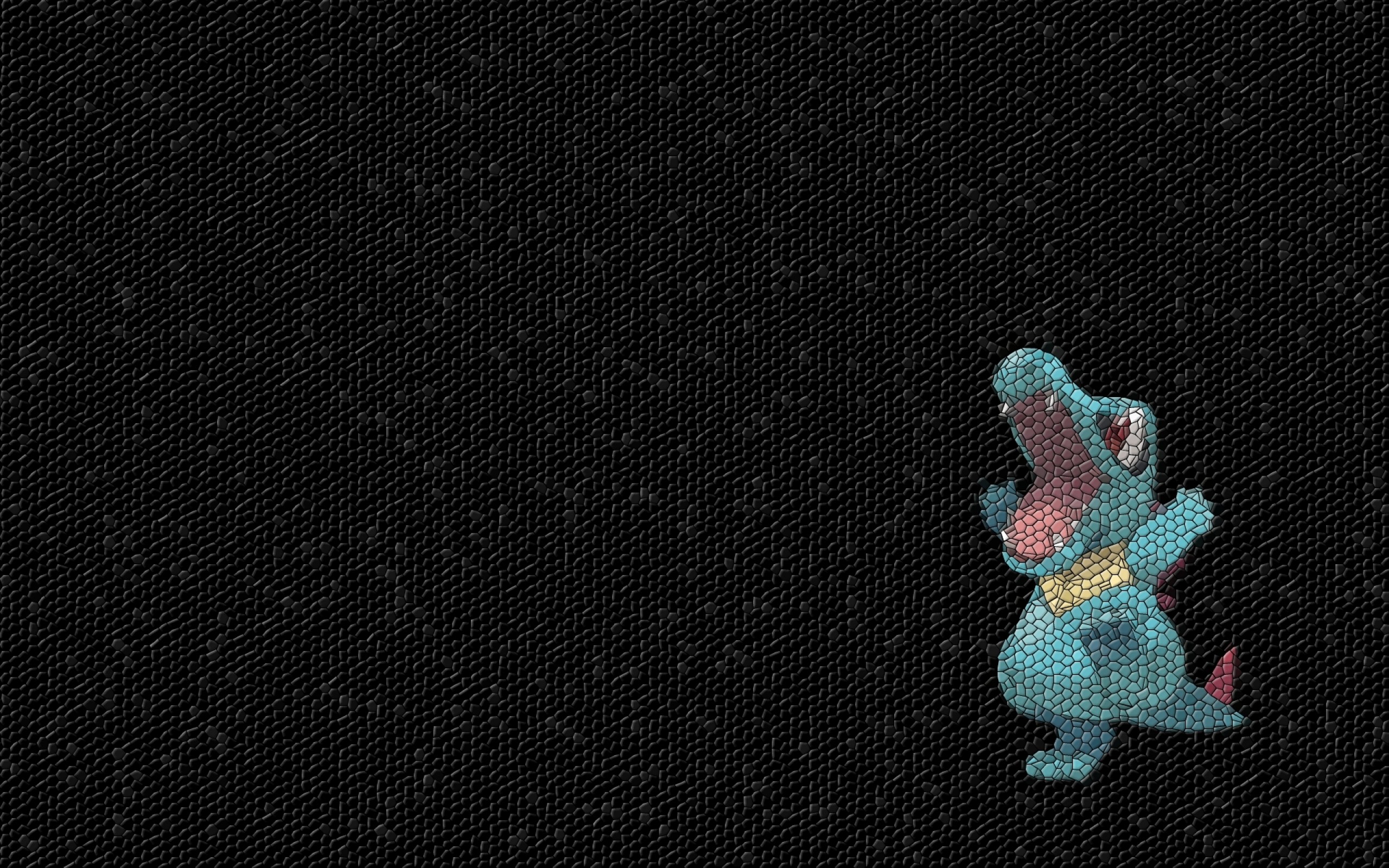 2560x1600 pokemon mosaic totodile 1920x1200 wallpaper Art HD Wallpaper
