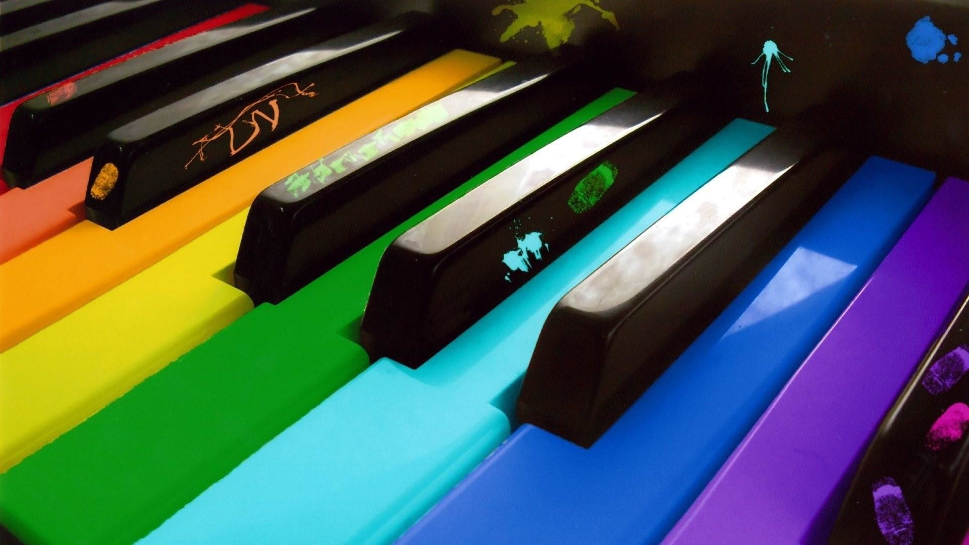 1920x1080 Colorful piano keyboard wallpaper