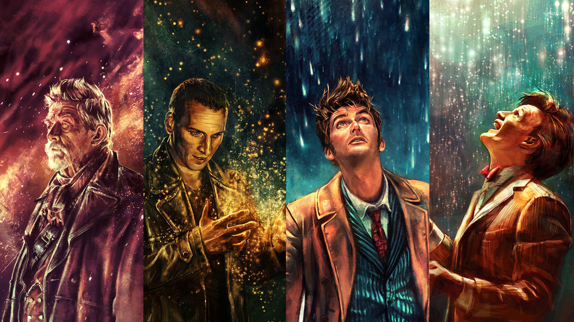 1920x1080 TARDIS Matt Smith Amy Pond Eleventh Doctor Doctor Who wallpaper