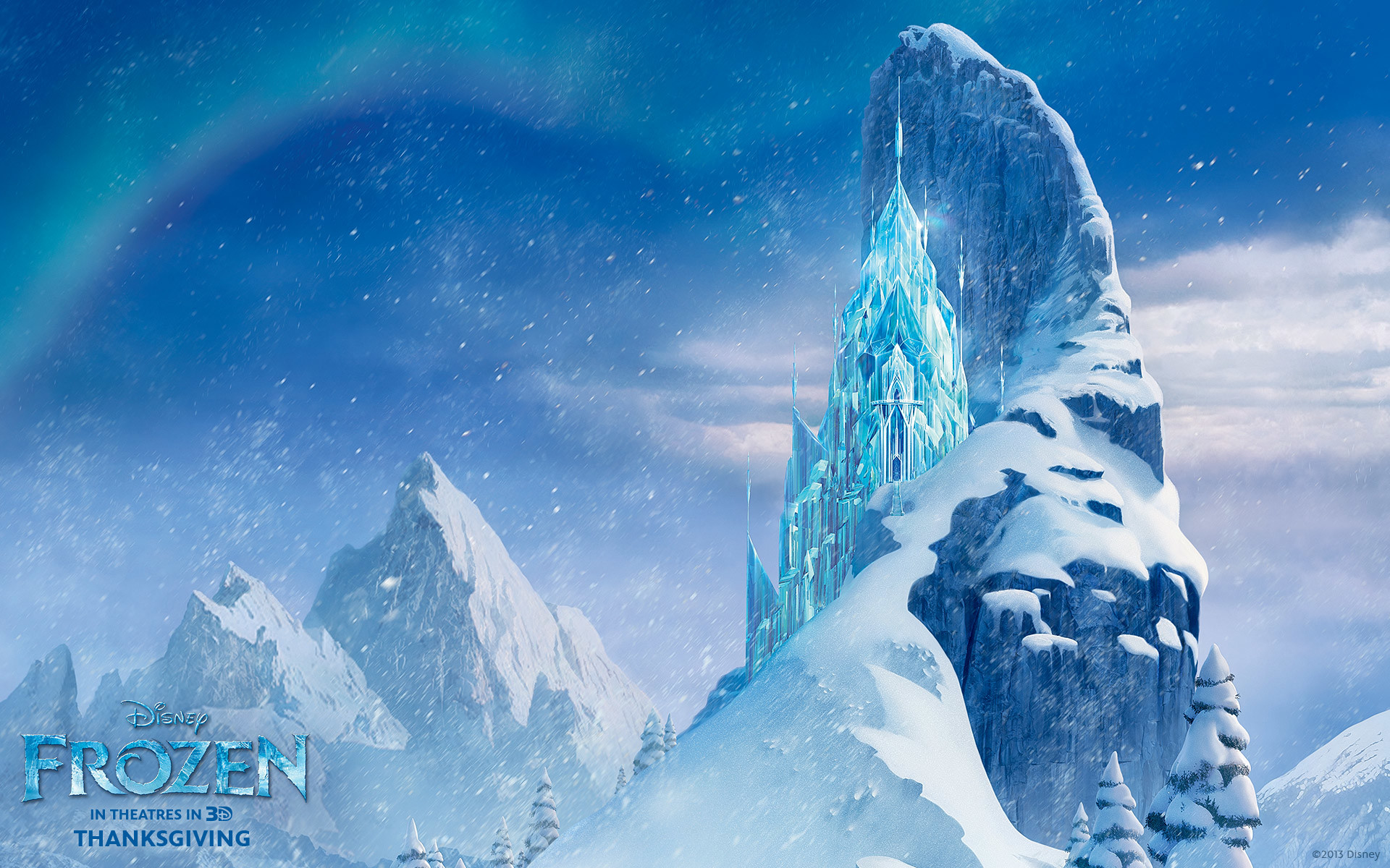 1920x1200 The ice castle from Disney's movie Frozen wallpaper