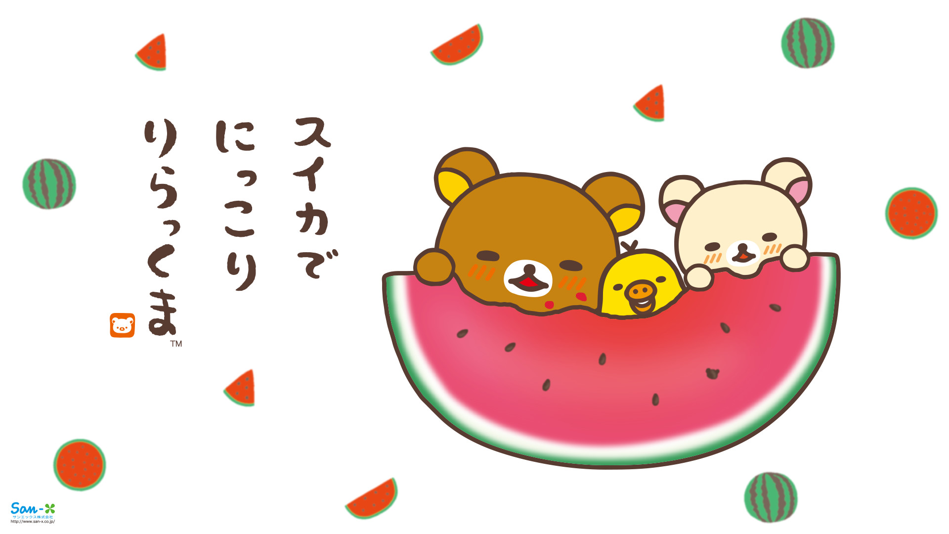 1920x1080 #Rilakkuma #Watermelon #SummerFun ^__^ Cute Desktop Wallpaper, Cute  Wallpapers,
