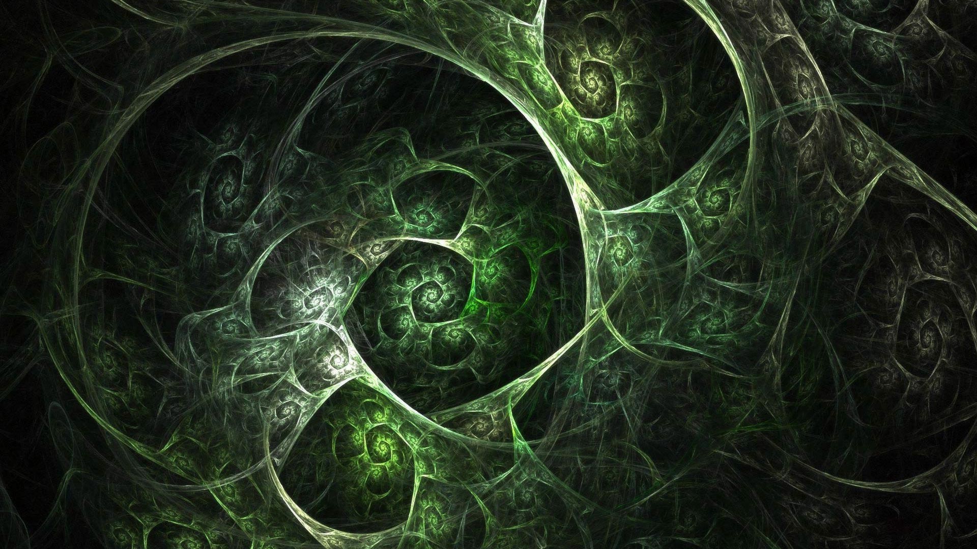 1920x1080 Black and Green Abstract Wallpaper