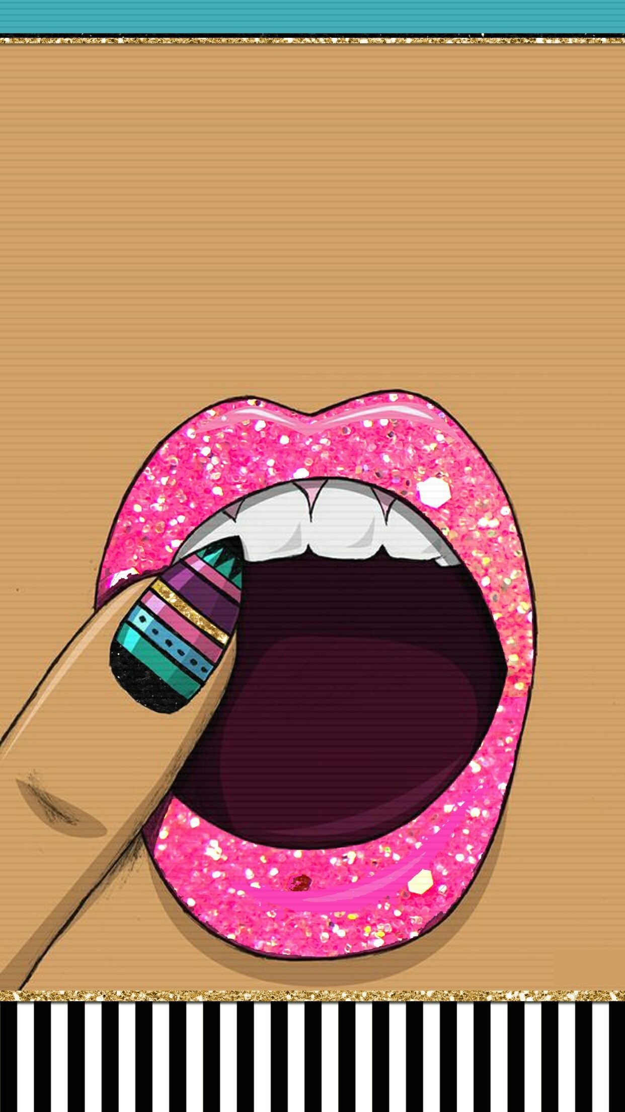 1242x2208 Dope Wallpapers, Iphone 3, Iphone Wallpaper, Hot Lips, Kisses, Hello Kitty,  Android, Glitter, Walls