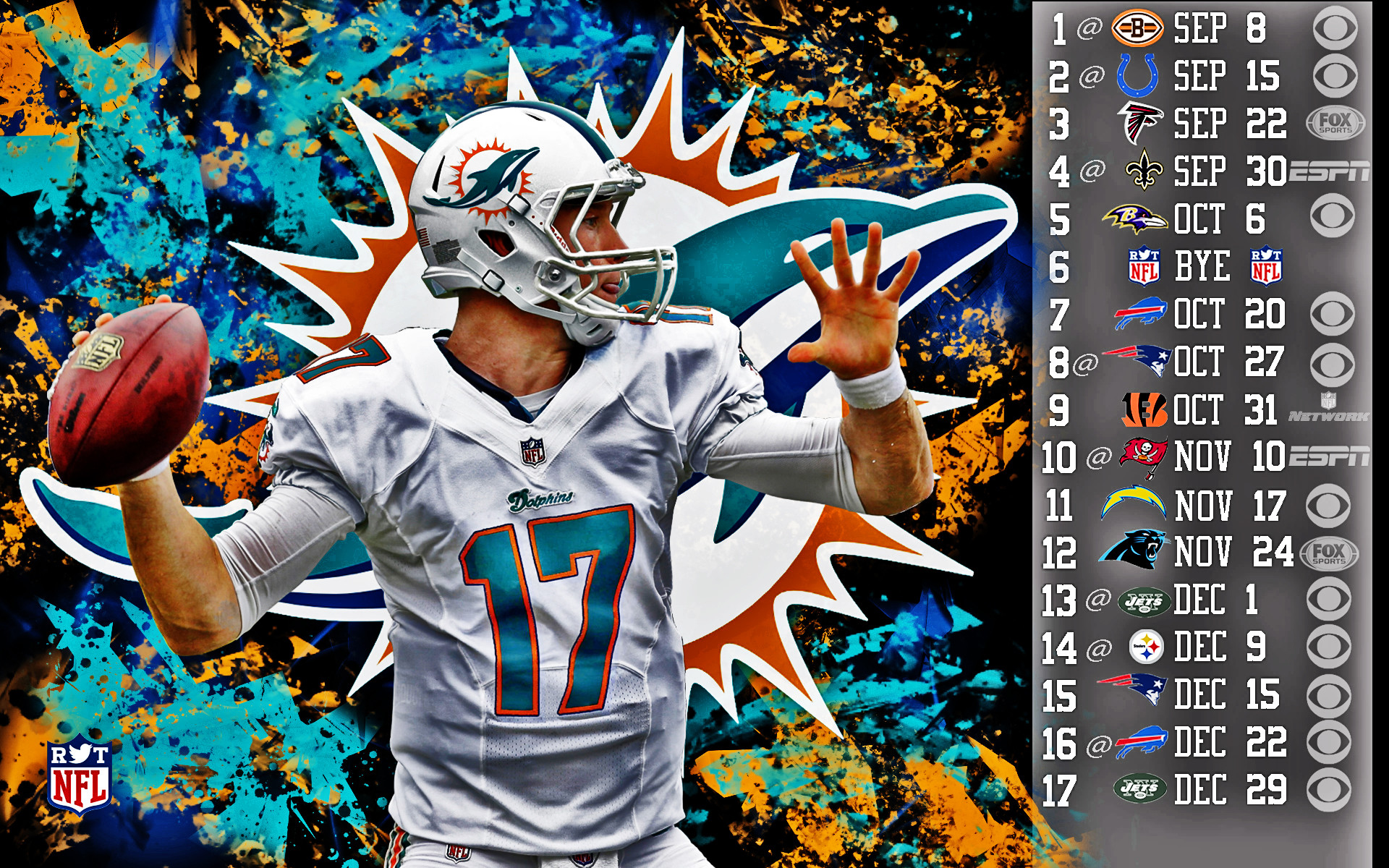 1920x1200 Miami Dolphins HDR Sports 