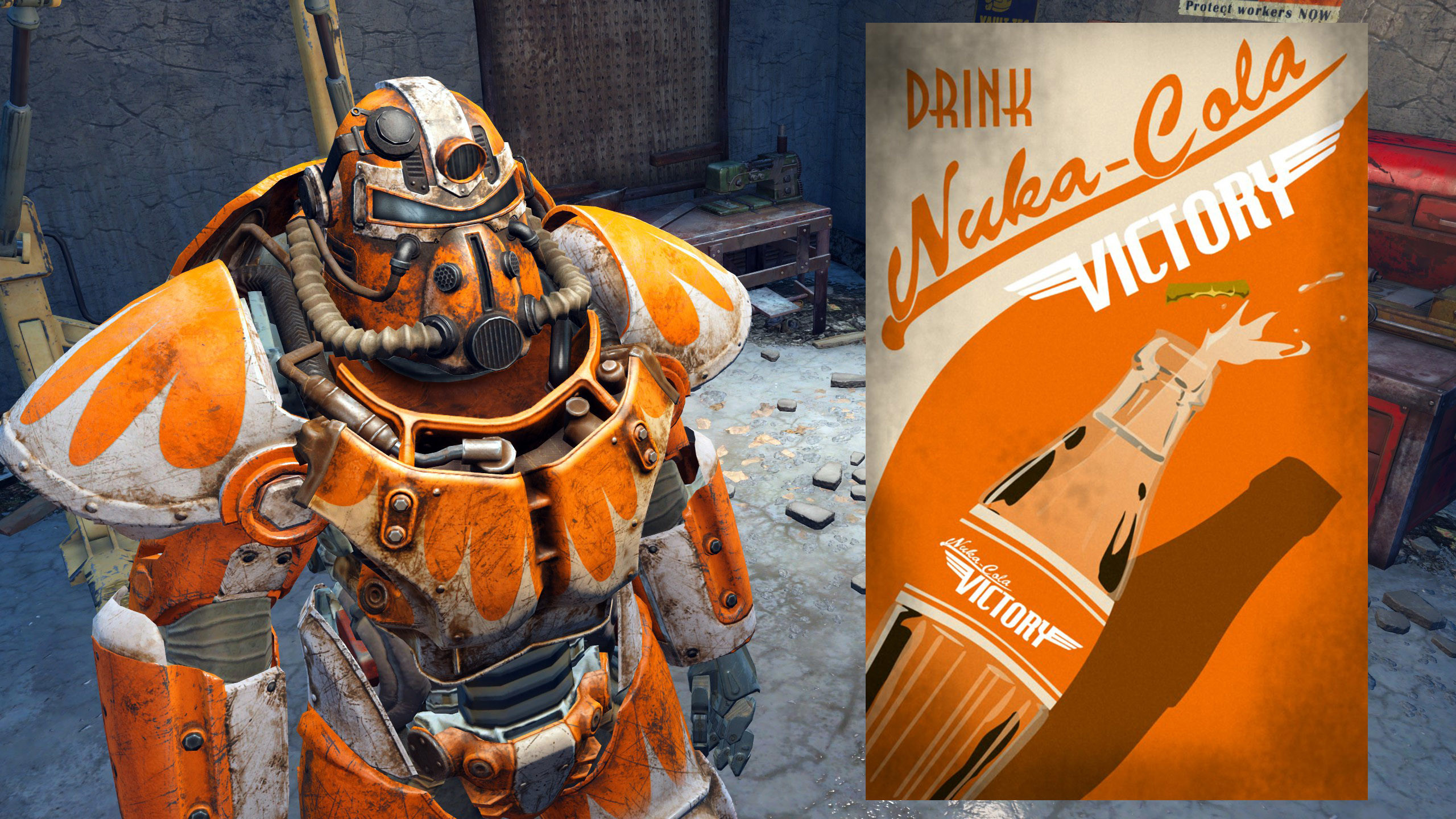 2560x1440 Standalone - Orange Power Armor - Nuka-cola Victory Orange (ESP Based Non  Replacement) at Fallout 4 Nexus - Mods and community