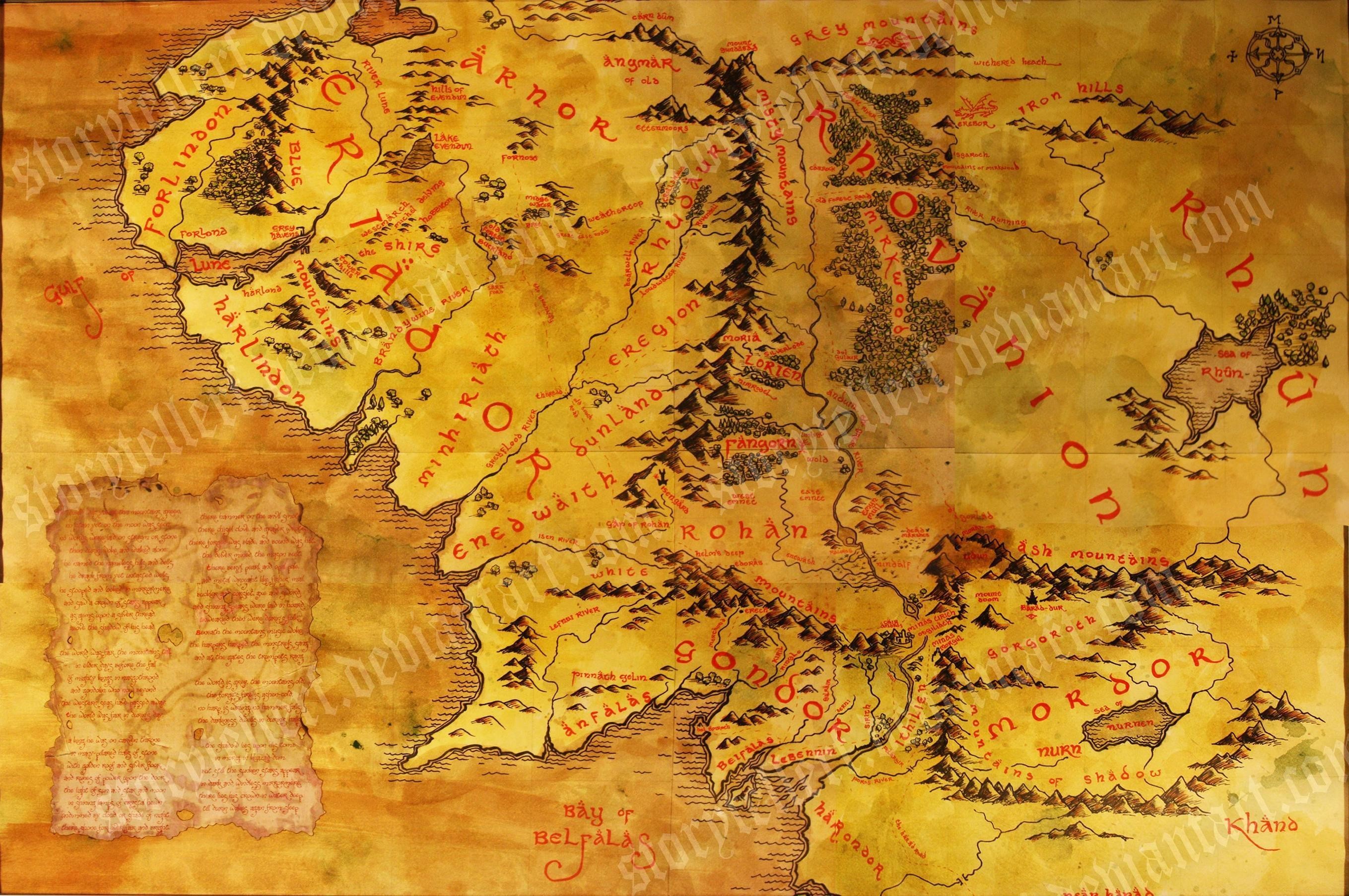 2718x1806 map of middle earth wallpapers wallpaper cave