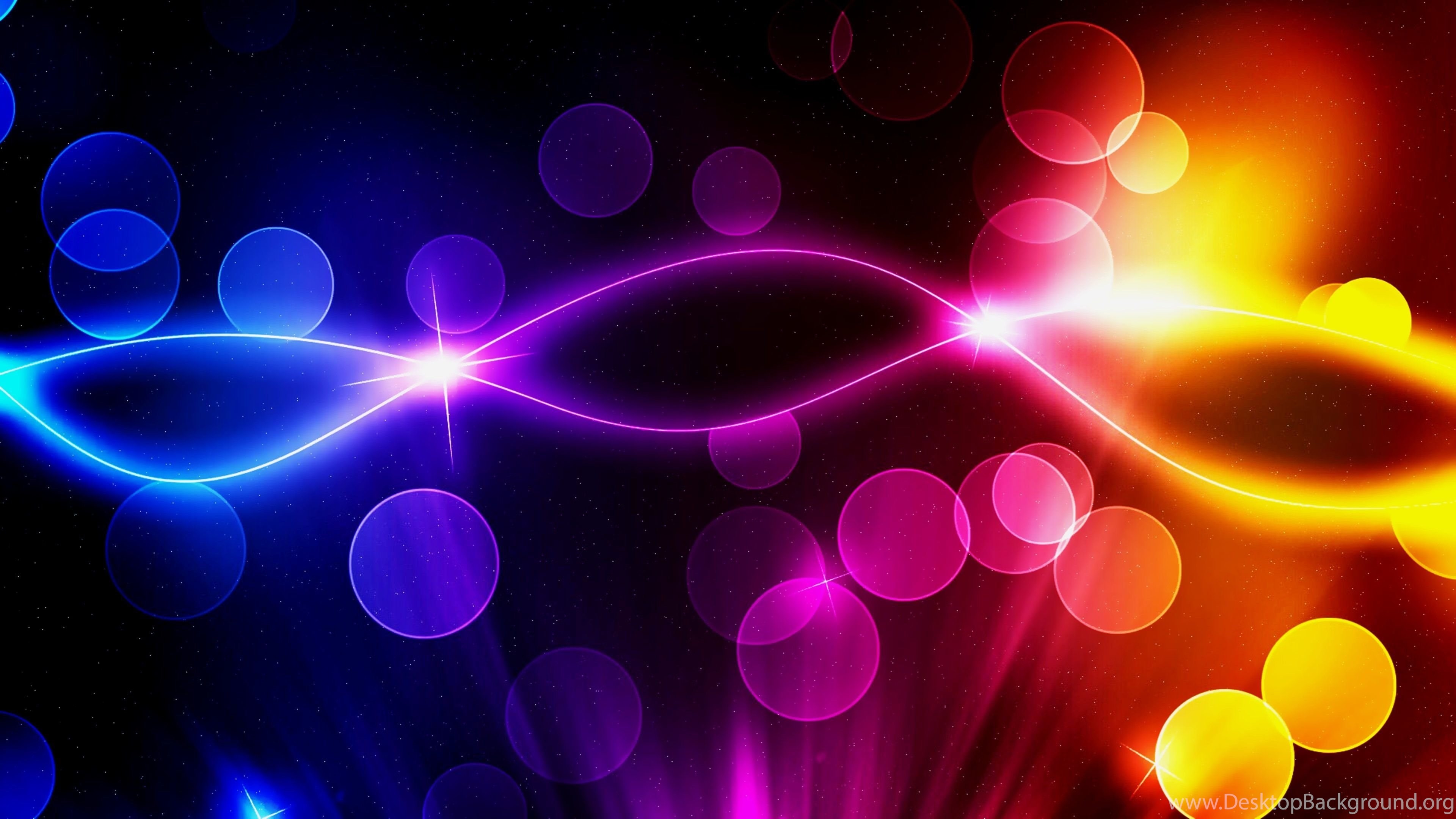3840x2160 Abstract Art Backgrounds Blue Colorful Colors Stars Glowing Neon .