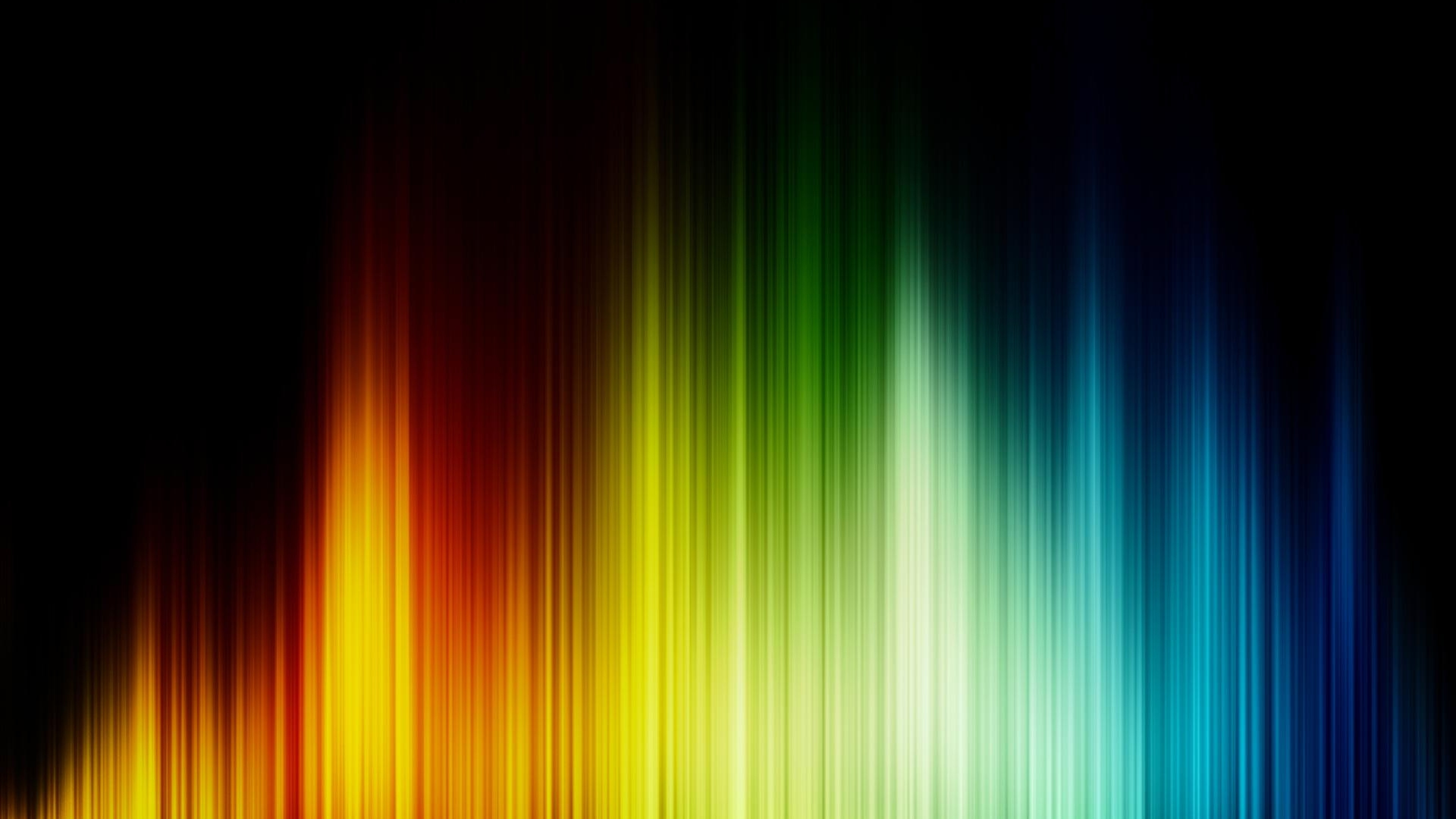 3840x2160  Wallpaper lines, shadows, light, rainbow