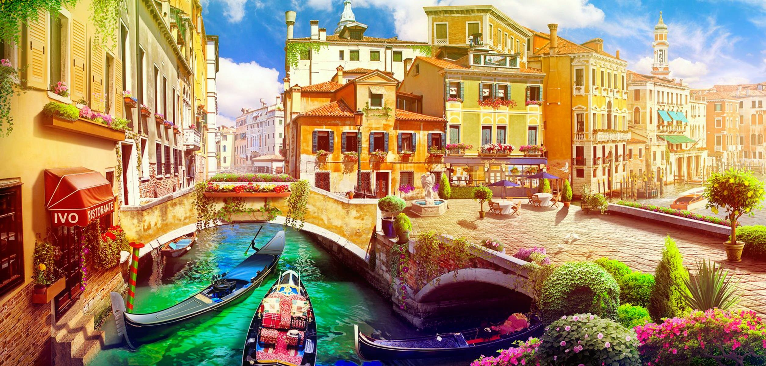 2510x1200 Sunny Venice Travel Wallpaper