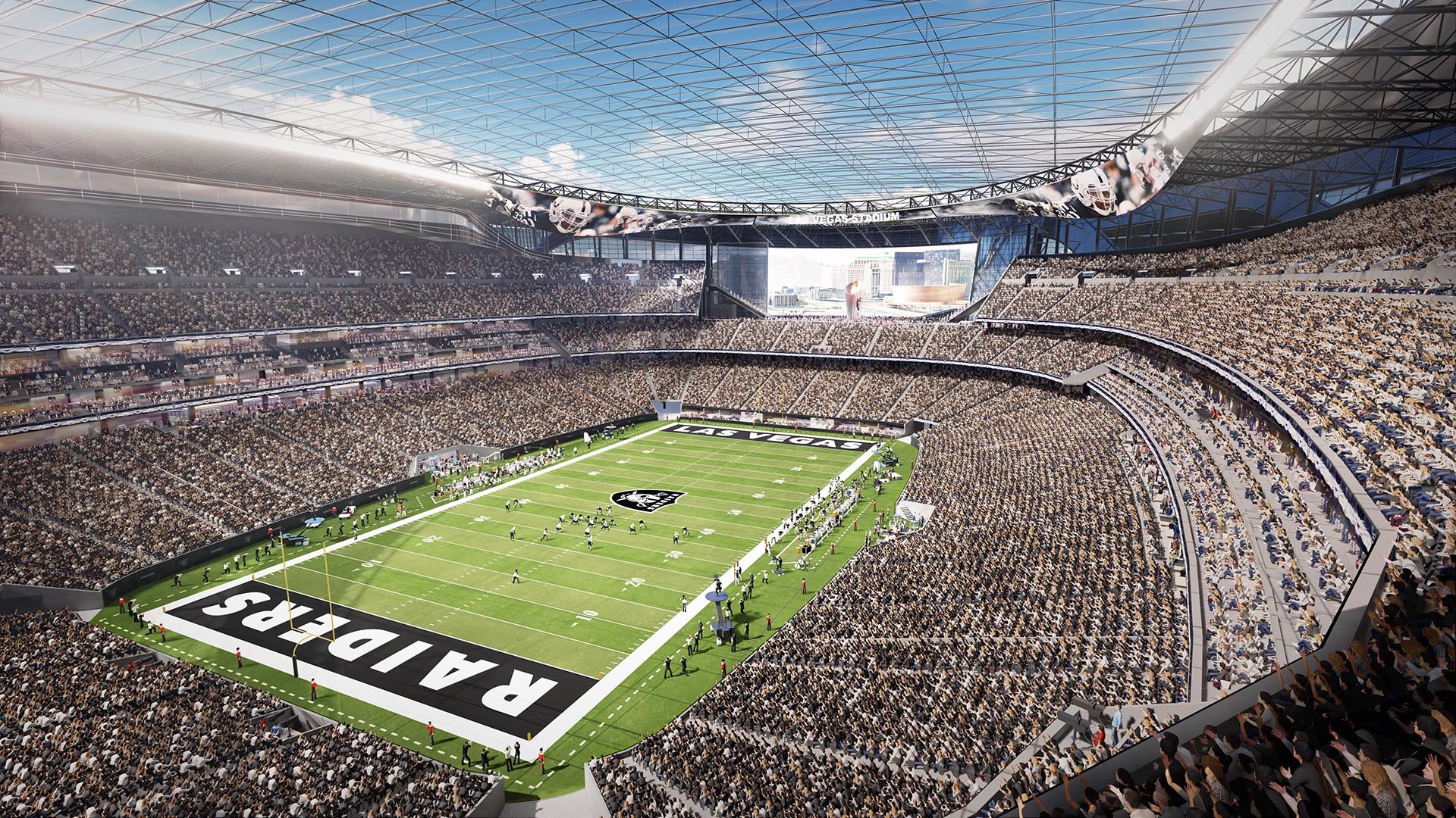 1920x1080 A rendering of the proposed Las Vegas Stadium for the Raiders NFL team.